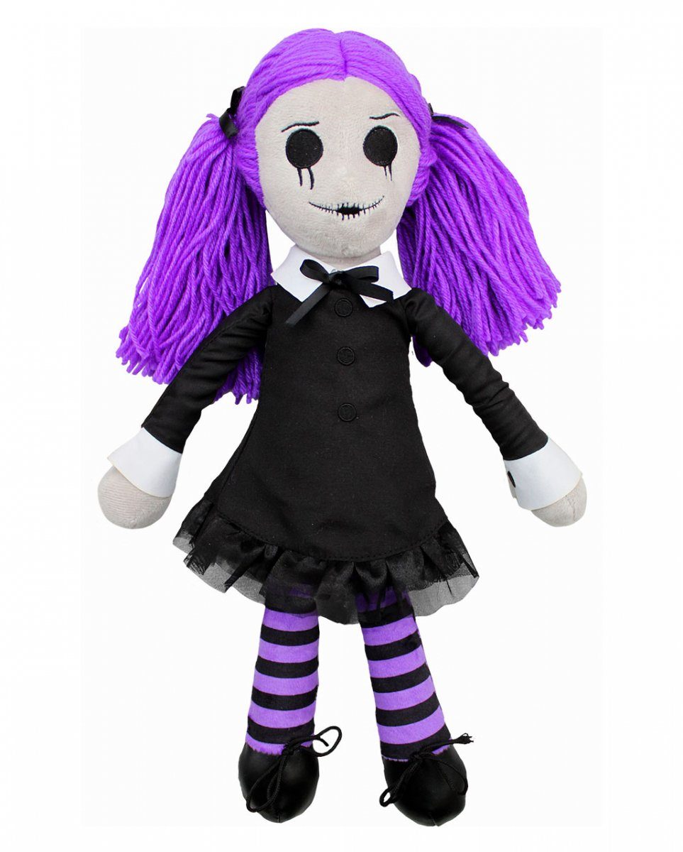 Horror-Shop Dekofigur 39cm Rag Plüschpuppe Gothic Doll als Viola