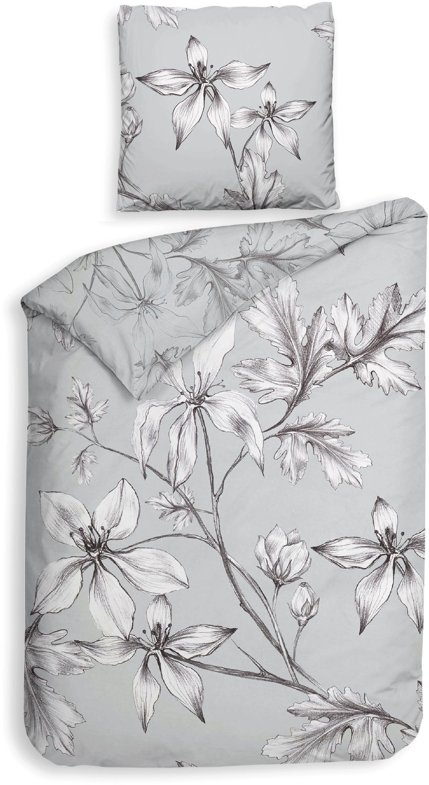 Heckett and Lane Bettwäsche Ketill, Mako-Satin, 2 teilig, 100% Baumwolle, hochwertiges Mako-Satin, Bettwäsche ab 135x200 cm.