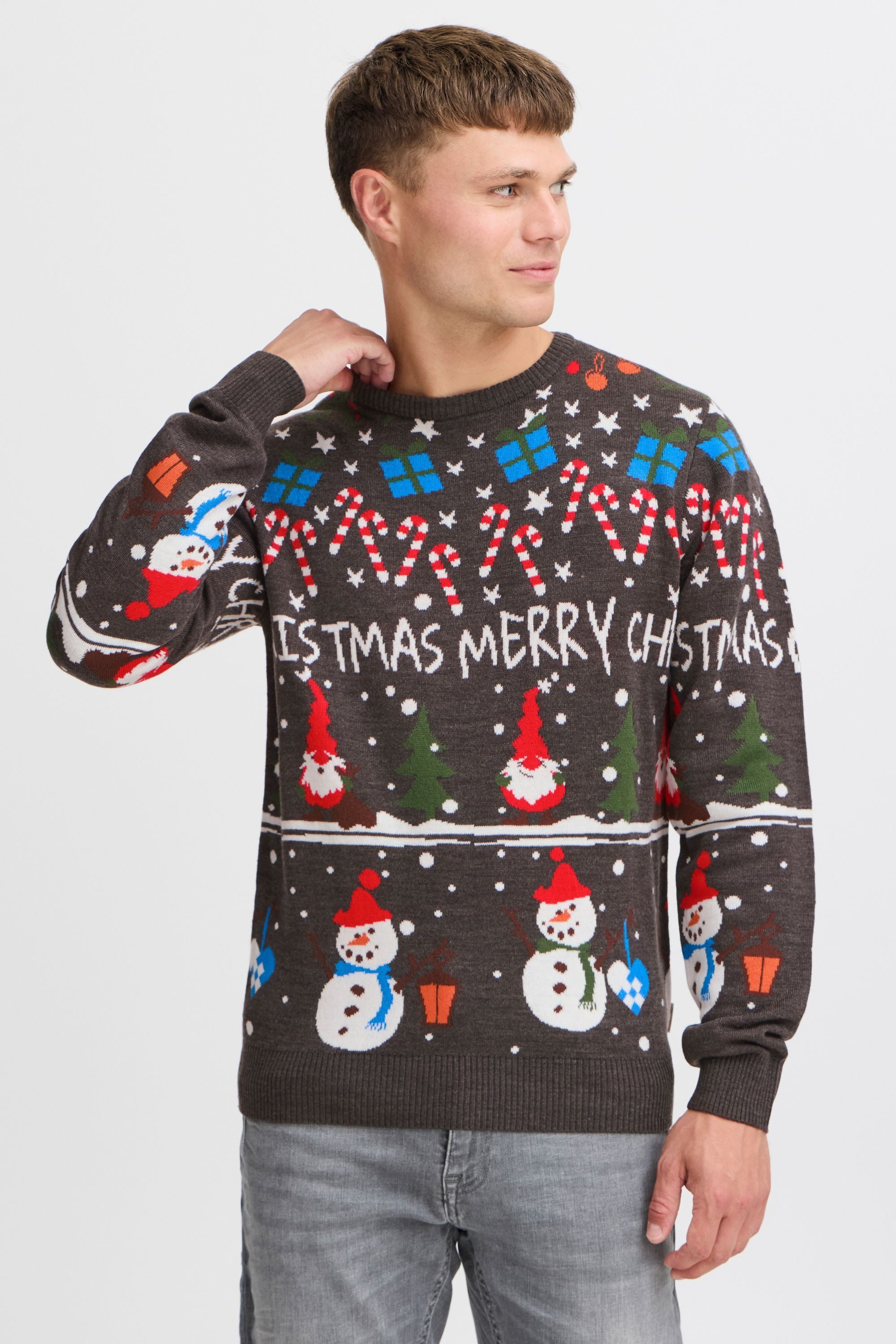 Blend Strickpullover BHCHRISTIAN Weihnachtlicher Grobstrickpullover günstig online kaufen