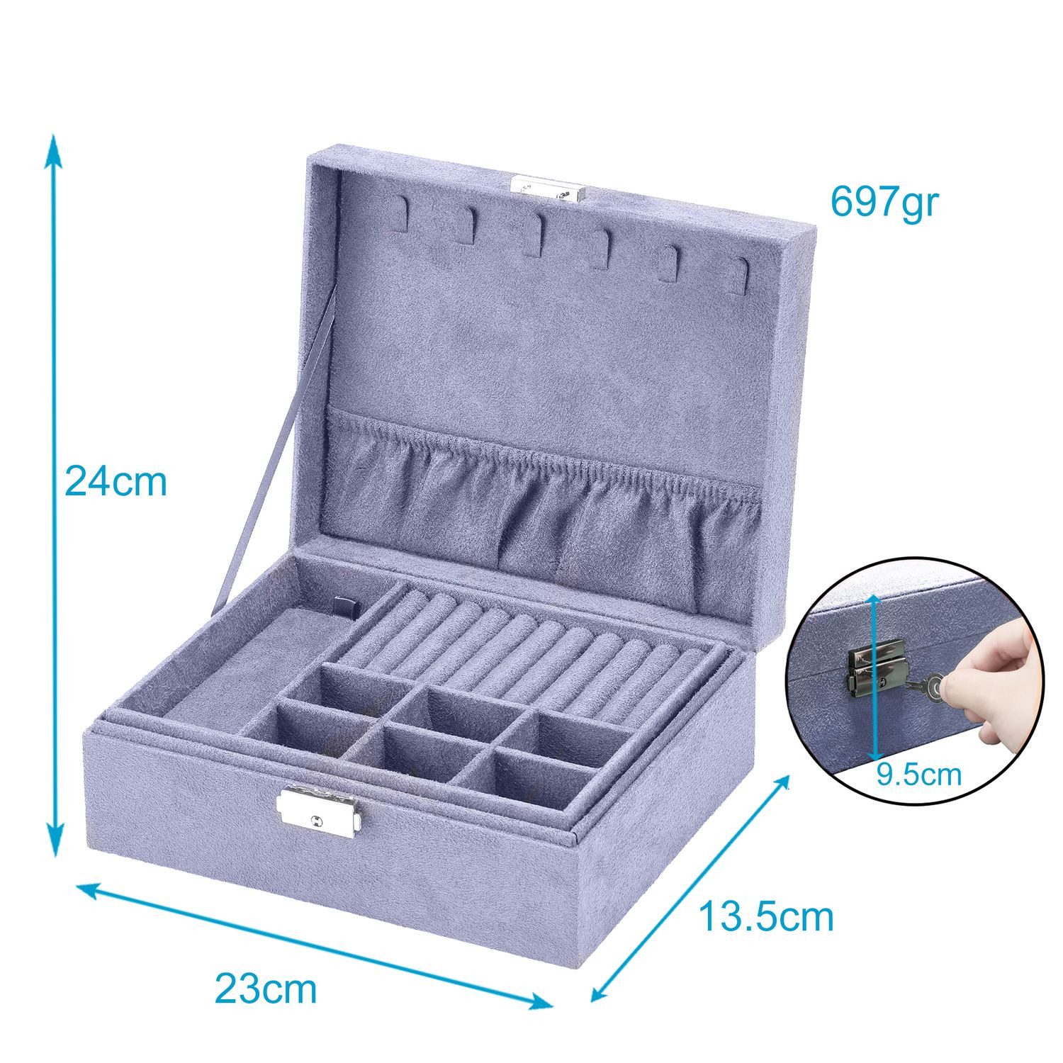 Intirilife Schmuckkasten (hochwertige Juwelenbox Schmuckschatulle Accessoir günstig online kaufen