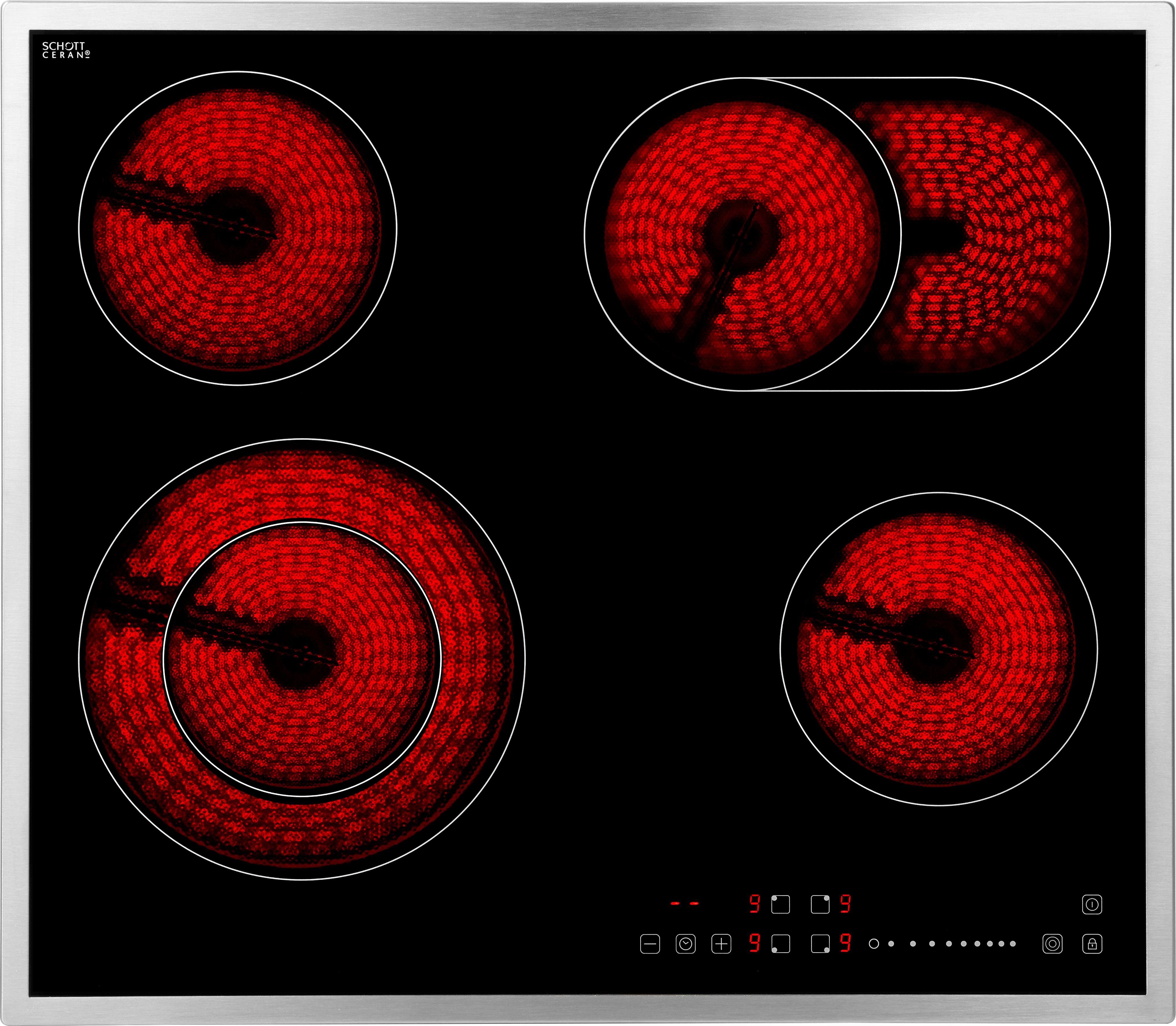 Hanseatic Elektro-Kochfeld von SCHOTT CERAN® MC-HF662B, mit Timer