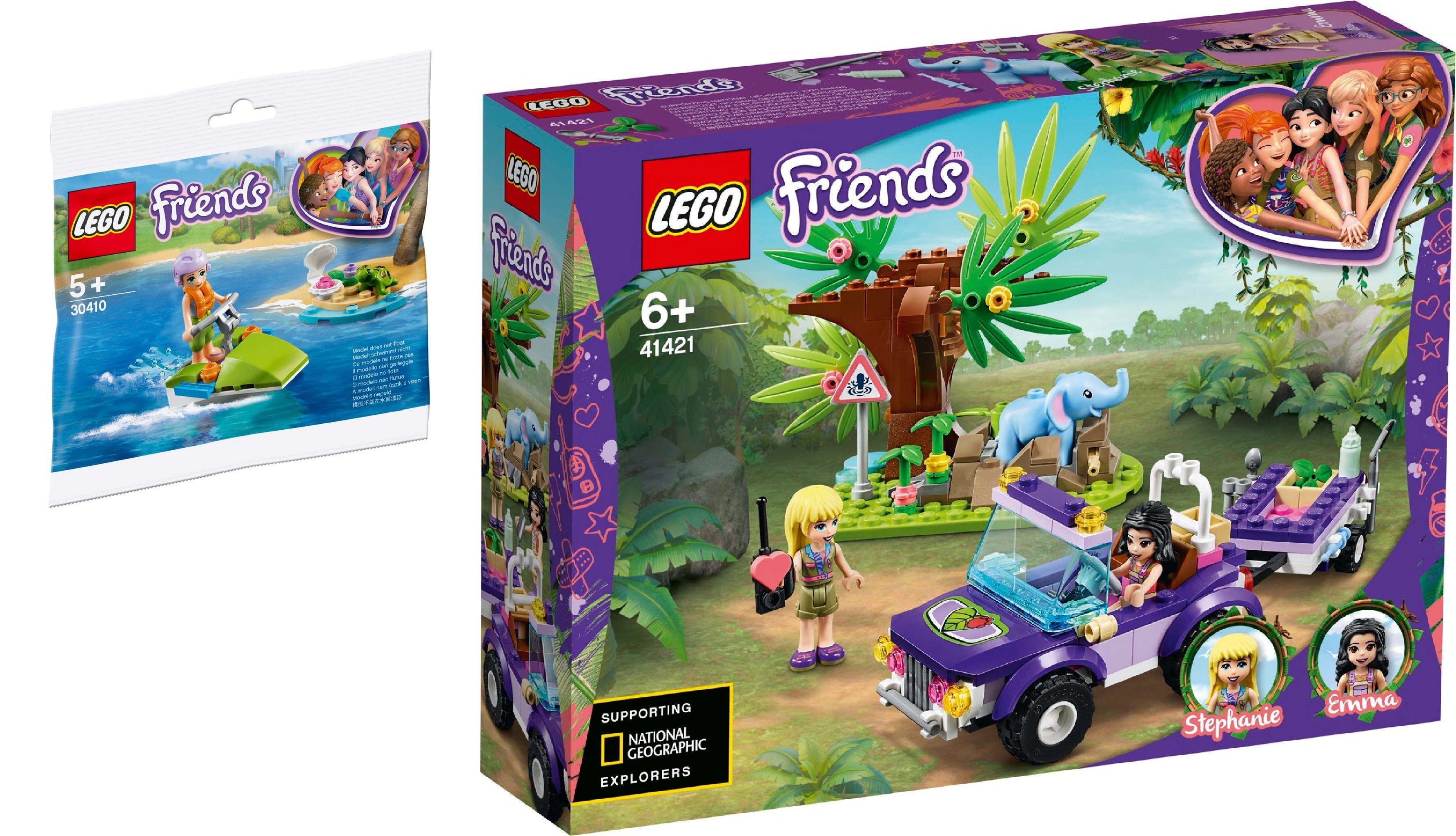 LEGO® Konstruktions-Spielset Friends 2er Set: 30410 Mias  Schildkröten-Rettung +
