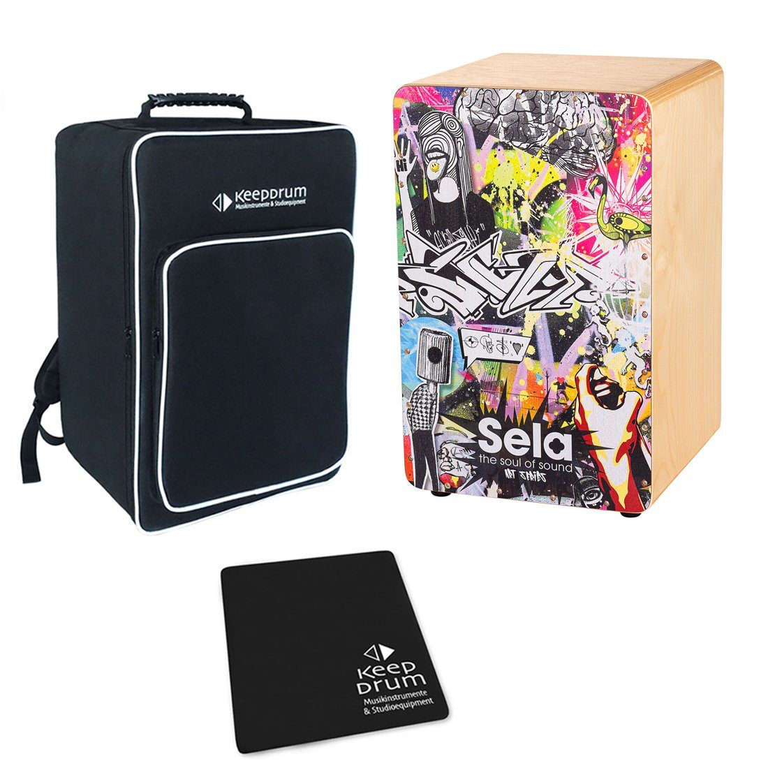 Sela Cajon Sela SE174 Art Series Urban Cajon mit Tasche und Pad, vielseitig