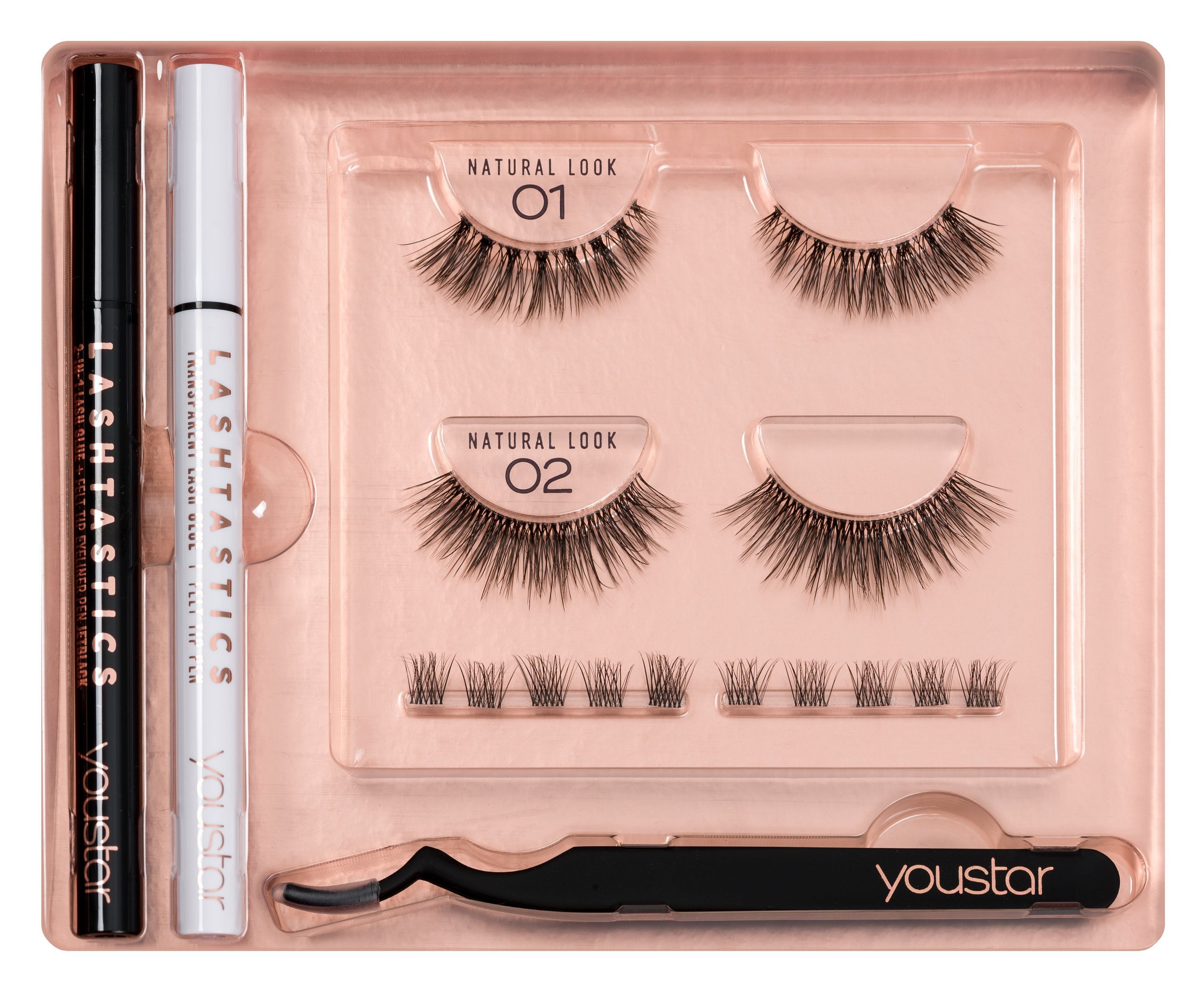youstar Augen-Make-Up-Set youstar LASHTASTICS 3D Wimpern Set/Eyelash Set Natural Look