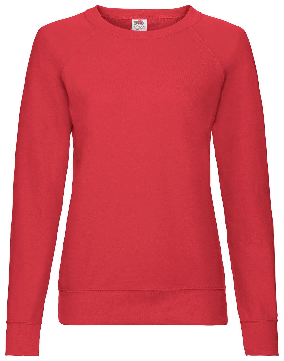 Fruit of the Loom Sweatshirt Lightweight Raglan Sweat Lady-Fit rot | Sweatshirts