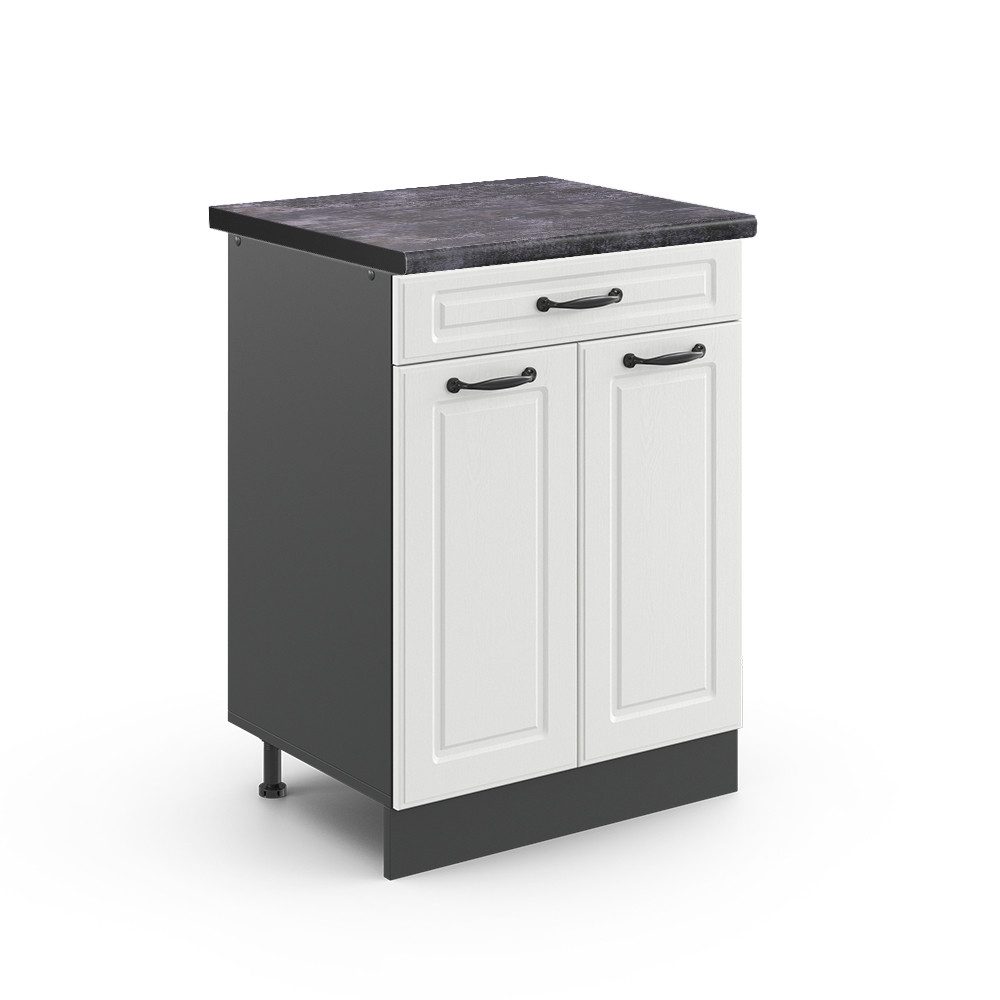 Vicco Unterschrank R-Line, Weiß Landhaus/Anthrazit, 80 günstig online kaufen