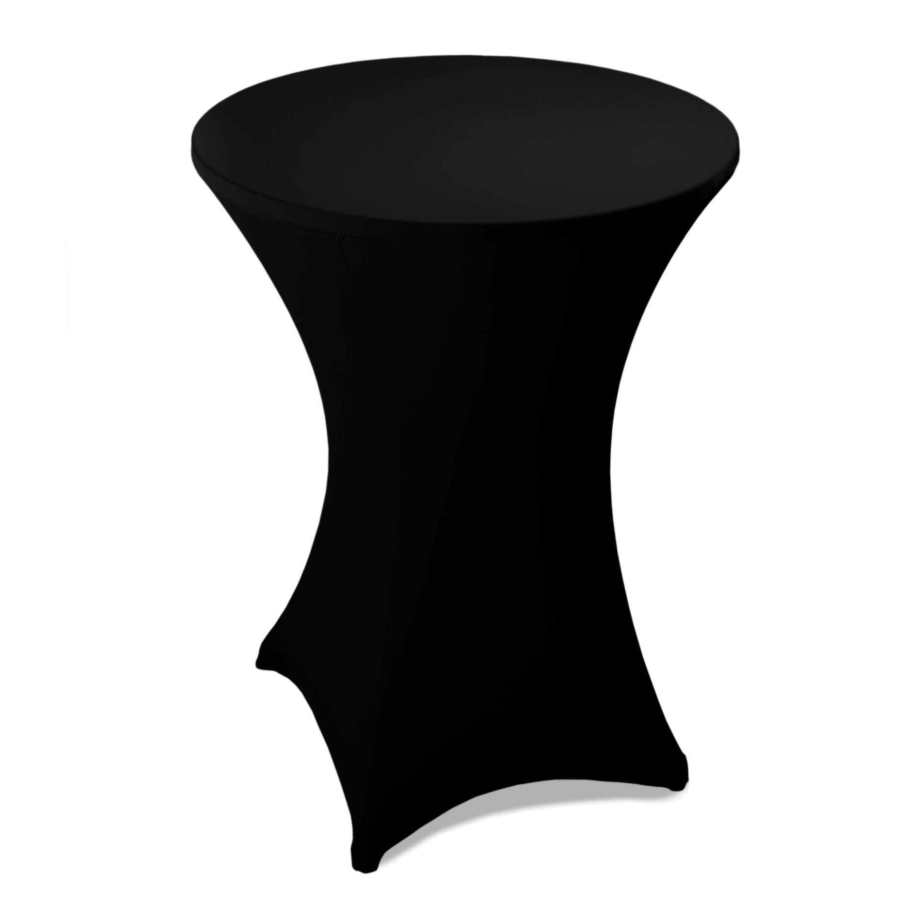 ESTEXO Stehtischhusse Stretch Stehtisch Ø 60 cm Tisch Husse Bistrotisch Schwarz