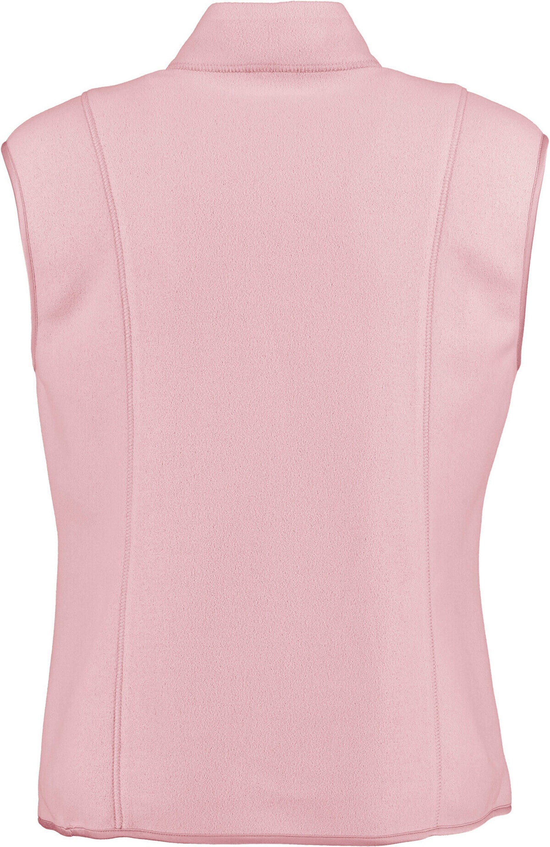 Sommermann SOMMERMANN Weste - rosa Zwei-Wege Fleece Reißverschluss Shirtweste mit