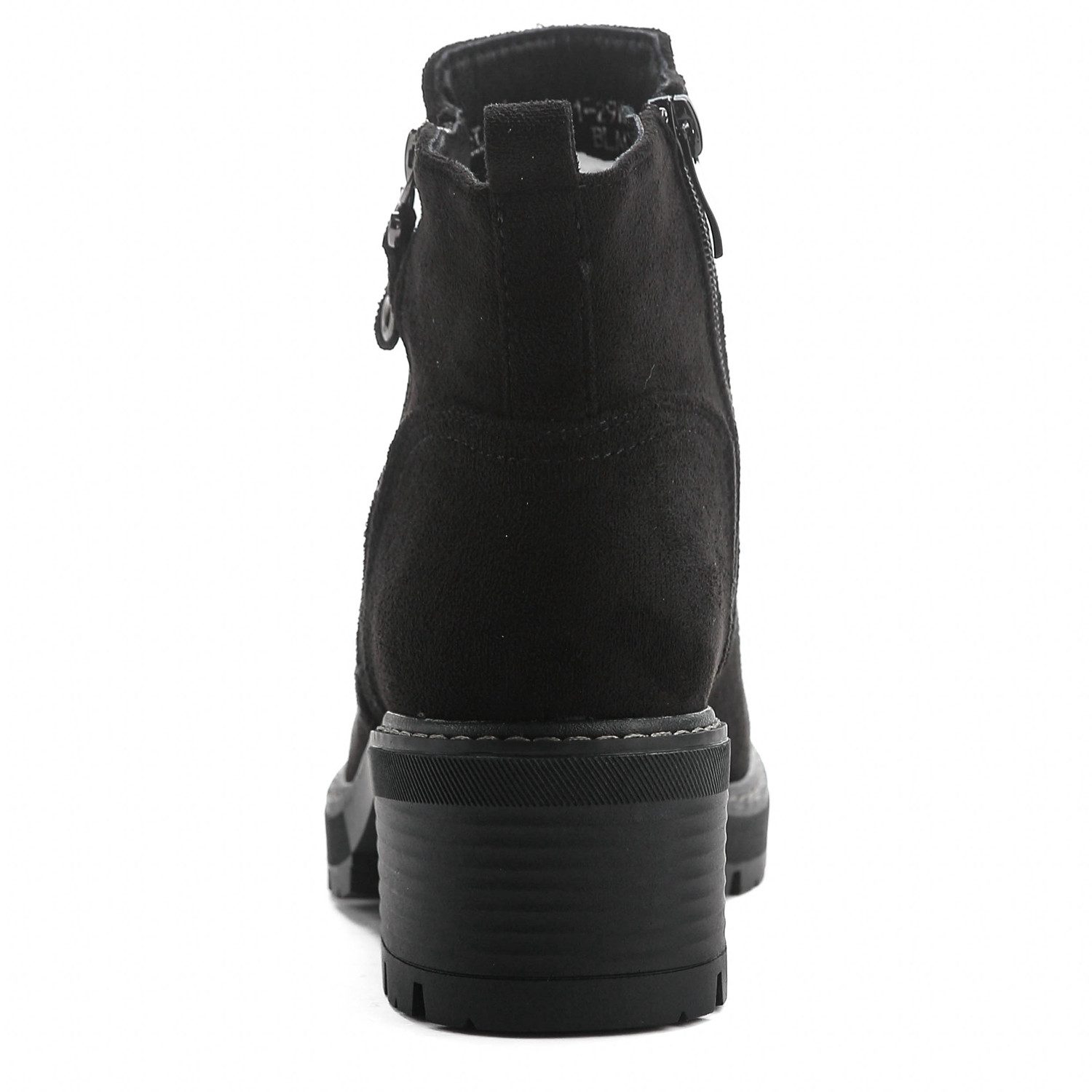 Elara Damen Stiefeletten in Veloursoptik mit Reißverschluss und Profilsohle Chelseaboots – Bild 5 von 5