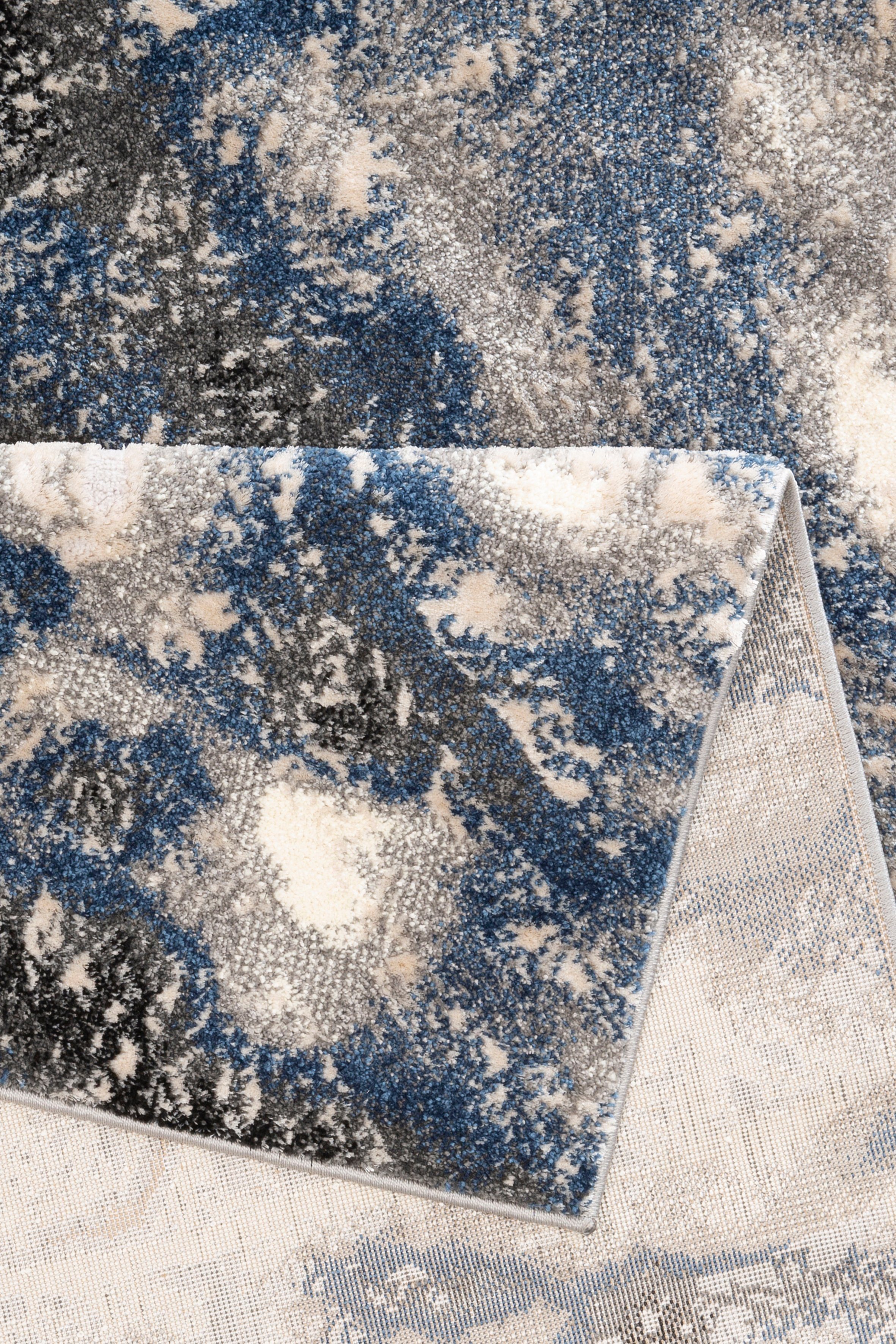Haptik, - mm, weich Teppich home, angenehme modernes Wende Dario, my 12 rechteckig, blau Teppich, Höhe: Marmor-Design,