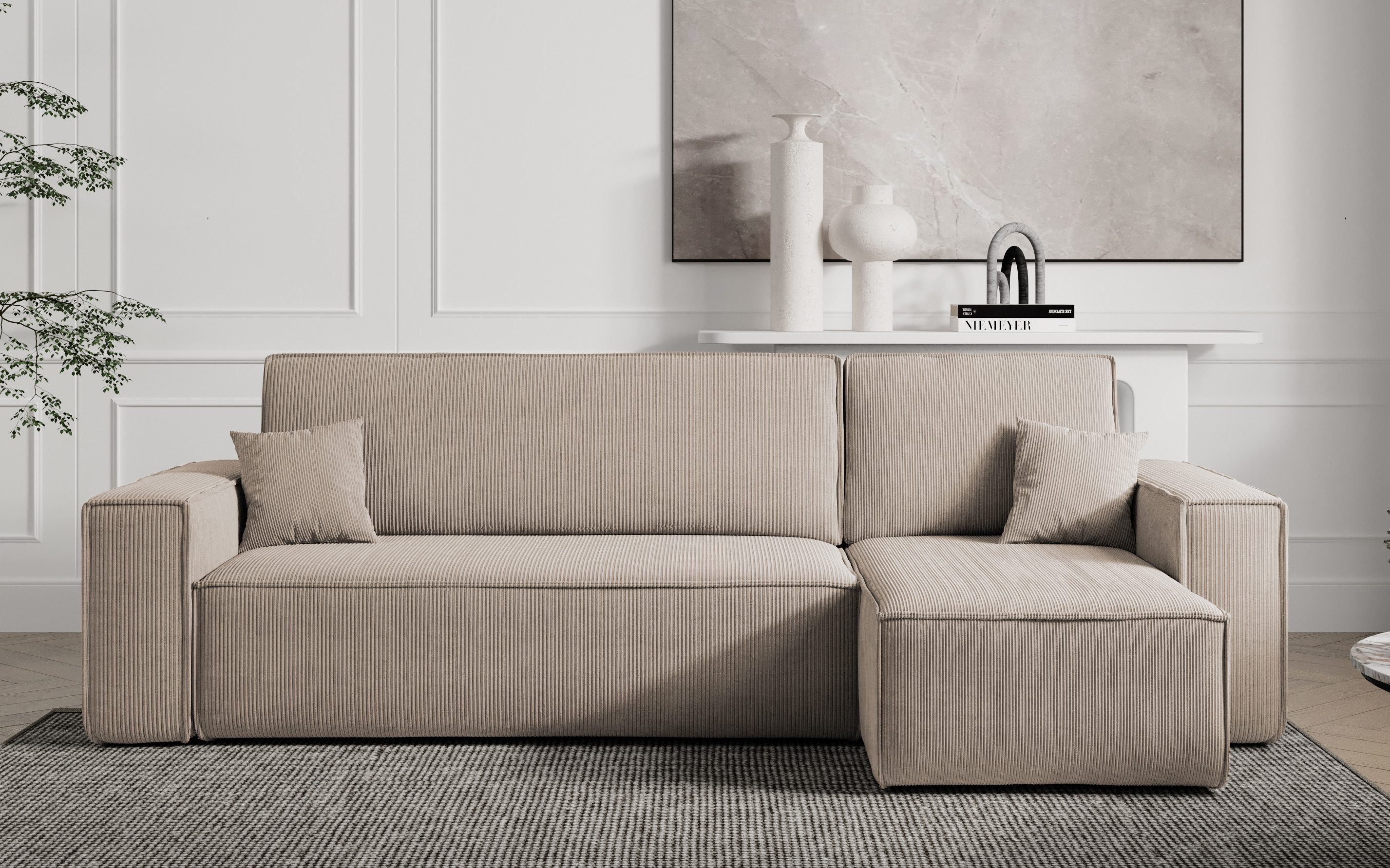 Compleo Ecksofa Cordsofa, Modern Couch-L, universelle günstig online kaufen