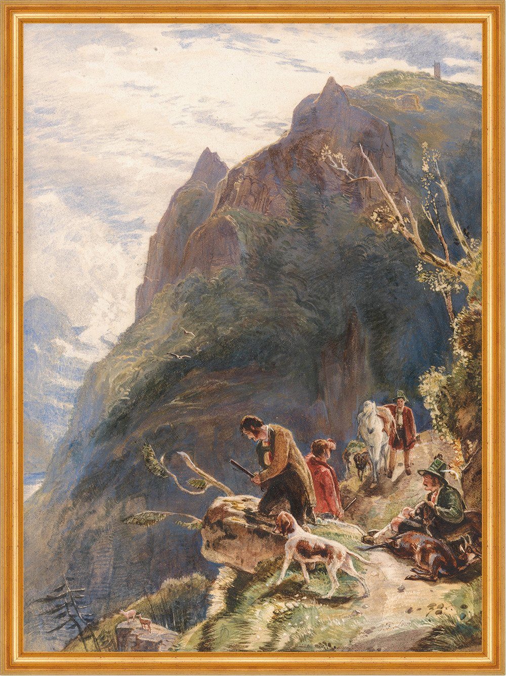 ᐅ Kunstdruck Tyrolese Hunters John Frederick Lewis Tirol K&K Österreich