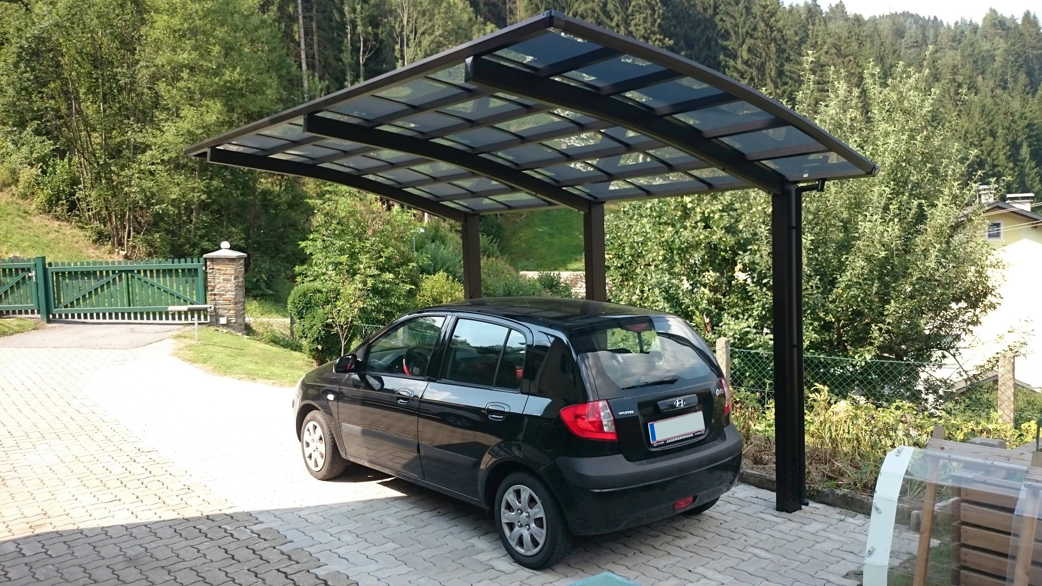 270x495 Ximax 110 Portoforte Einfahrtshöhe, cm 240 Einzelcarport Standard-mattbraun, Aluminium BxT: cm, Typ