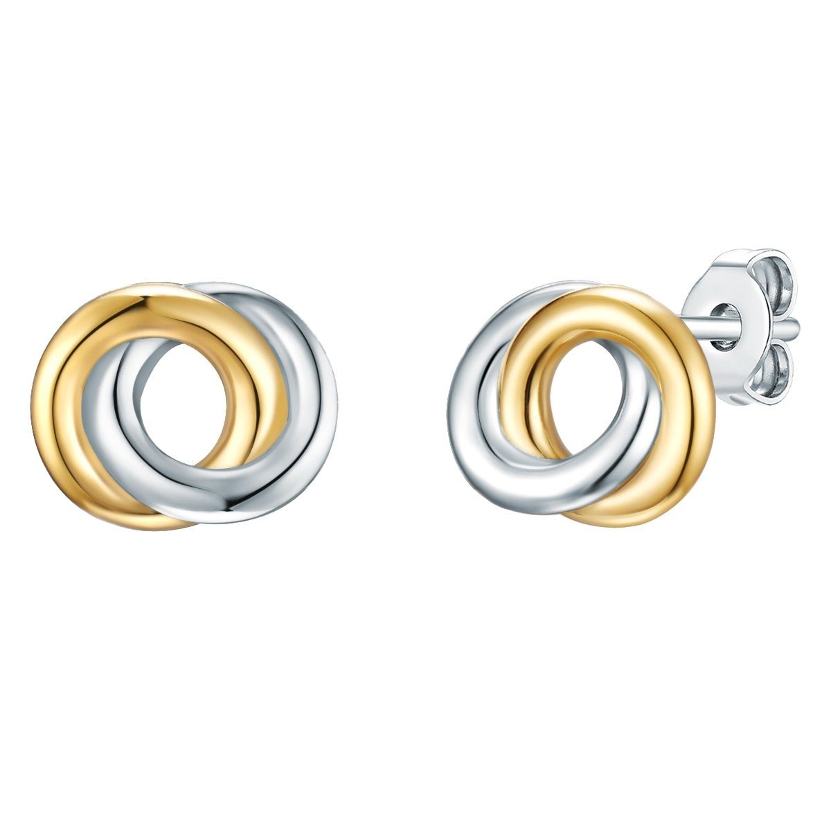 Rafaela Donata Paar Ohrstecker silber/gelbgold, aus Sterling Silber günstig online kaufen
