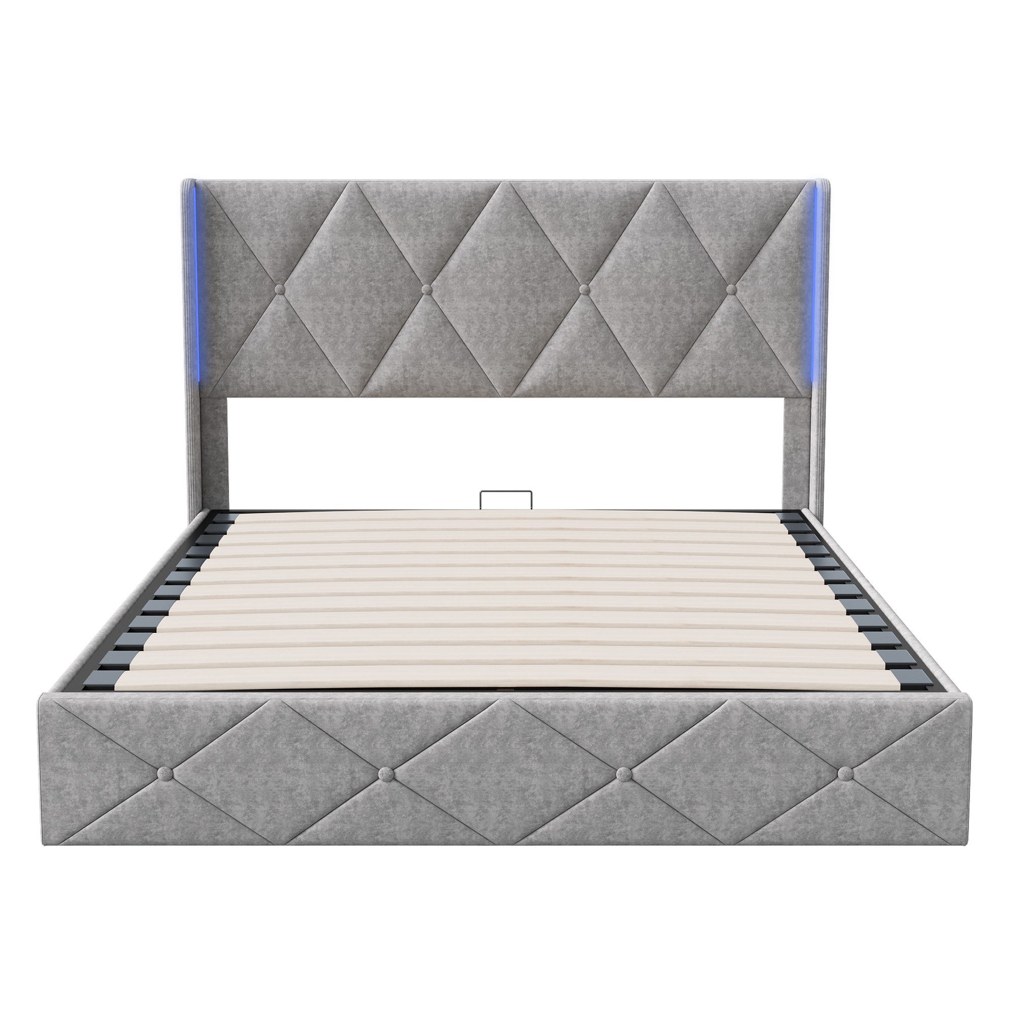 Furnishings Home Polsterbett Stauraumbett Doppelbett inkl. LED + Bettkasten günstig online kaufen