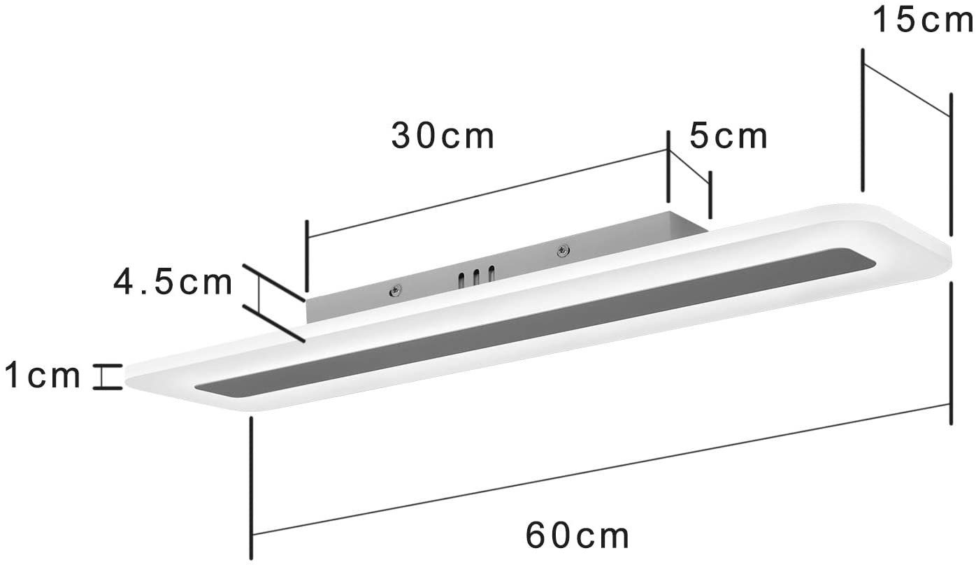 ZMH LED Deckenleuchte Panel Fernbedienung weiß Schlaf- Bürolampe modern Flach Küche Balkon, LED fest integriert, Tageslichtweiß