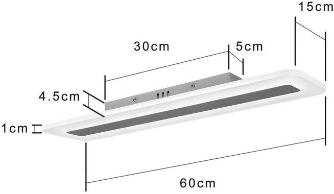 ZMH LED Deckenleuchte »Deckenleuchte Panel dimmbar mit Fernbedienung aus Metall und Acryl weiße Bürolampe für Wohnzimmer Schlafzimmer Flur Küche Balkon«