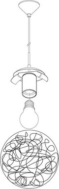 EGLO Pendelleuchte LUBERIO, Dimmfunktion, Farbwechsel, Smart Home, mehrere Helligkeitsstufen, ohne Leuchtmittel, Hängeleuchte, Hängelampe, dimmbar, Smart Home, Farbwechsel