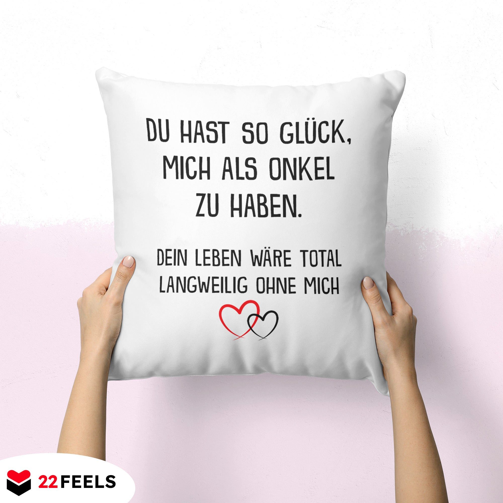 22Feels Dekokissen Nichte Neffe Geschenk 18. Geburtstag Mädchen Jungs Firmung Weihnachten, Deko mit Persönlichkeit