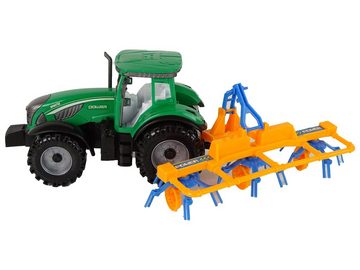 LEAN Toys Spielzeug-Traktor Traktor Bauernhof Landmaschine Spielzeug Landwirtschaft Harke