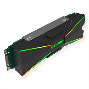 Xilence Computer-Kühler M2SSD.B.ARGB M.2 2280 SSD PCIe NVMe/SATA Kühler, 3PIN ARGB 5V, Passiv
