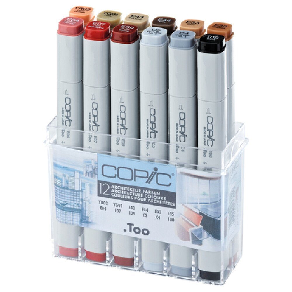 Marker Grafikmarker Classic Set - Pastell-Farben - 12 Stk.