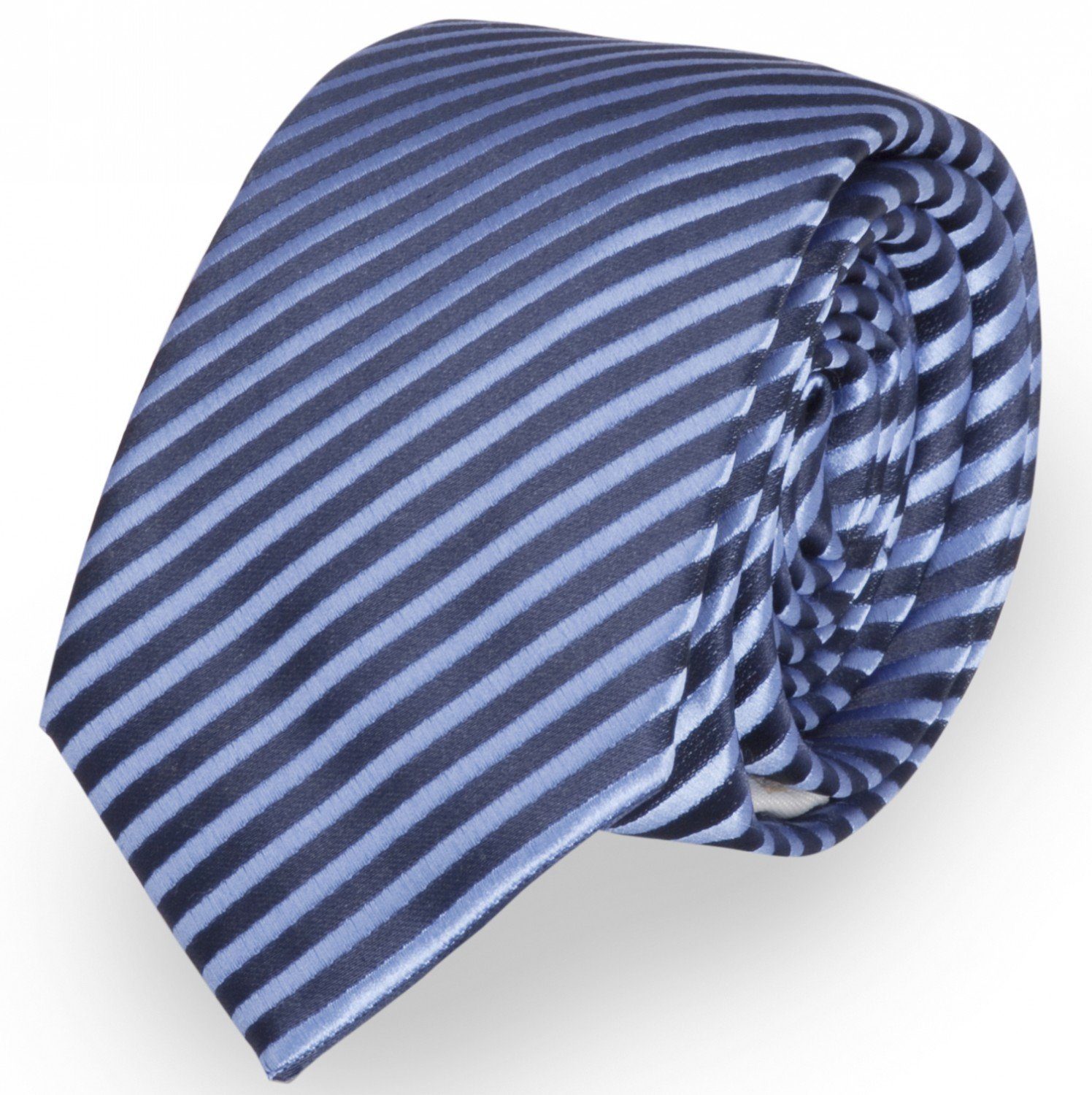 Farini Streifen 6cm Tie Gestreift) (ohne Fabio mit in Box, Krawatte (8cm), Dunkelblau/Navyblau 8cm Krawatte oder gestreifte - Breite Herren Breit