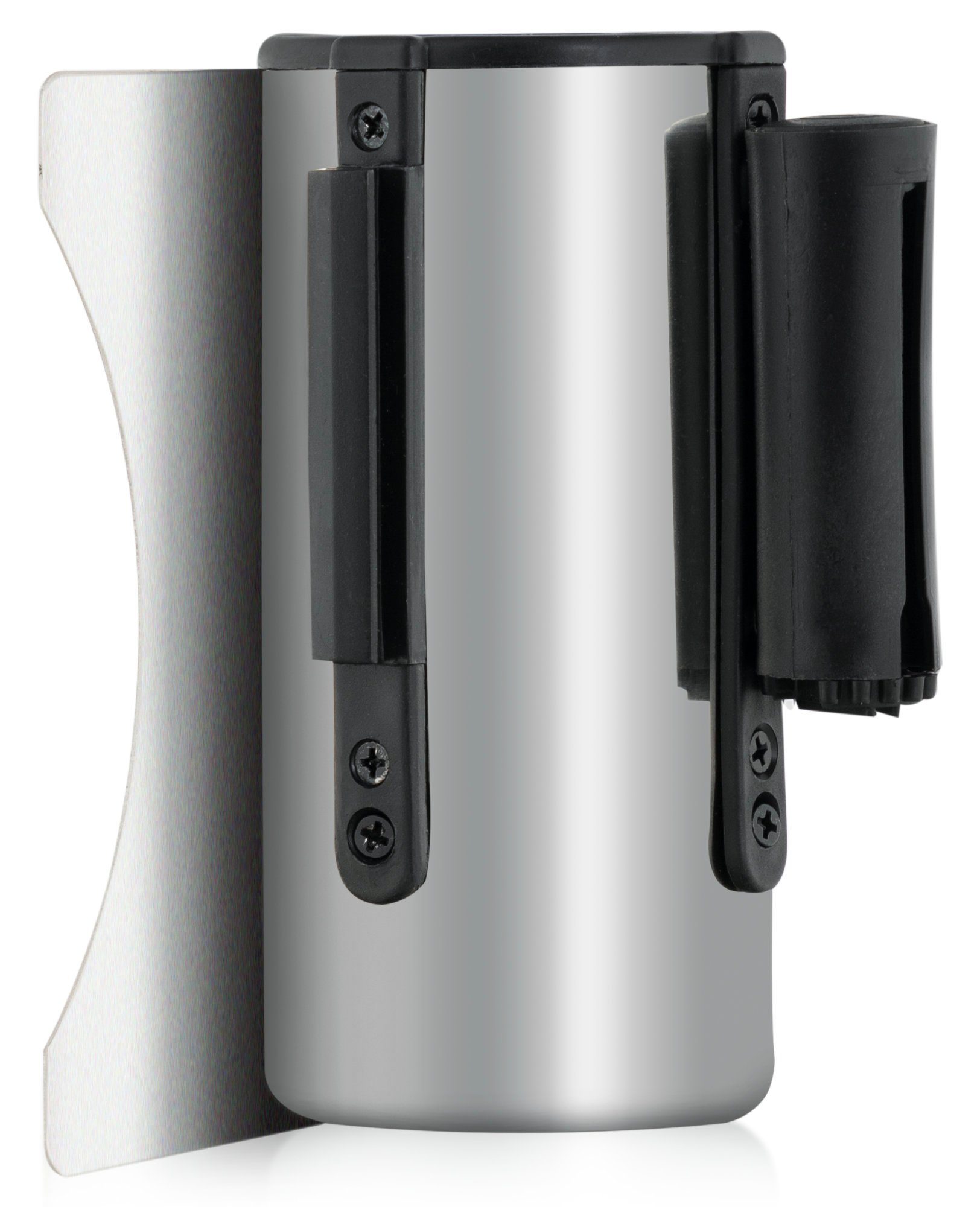 Stagecaptain Absperrpfosten PLSW-300 SR Personenleitsystem Gurtkassette (1 Stagecaptain PLSW-300 SR), Ausziehbares 3m Absperrband für die Wandmontage