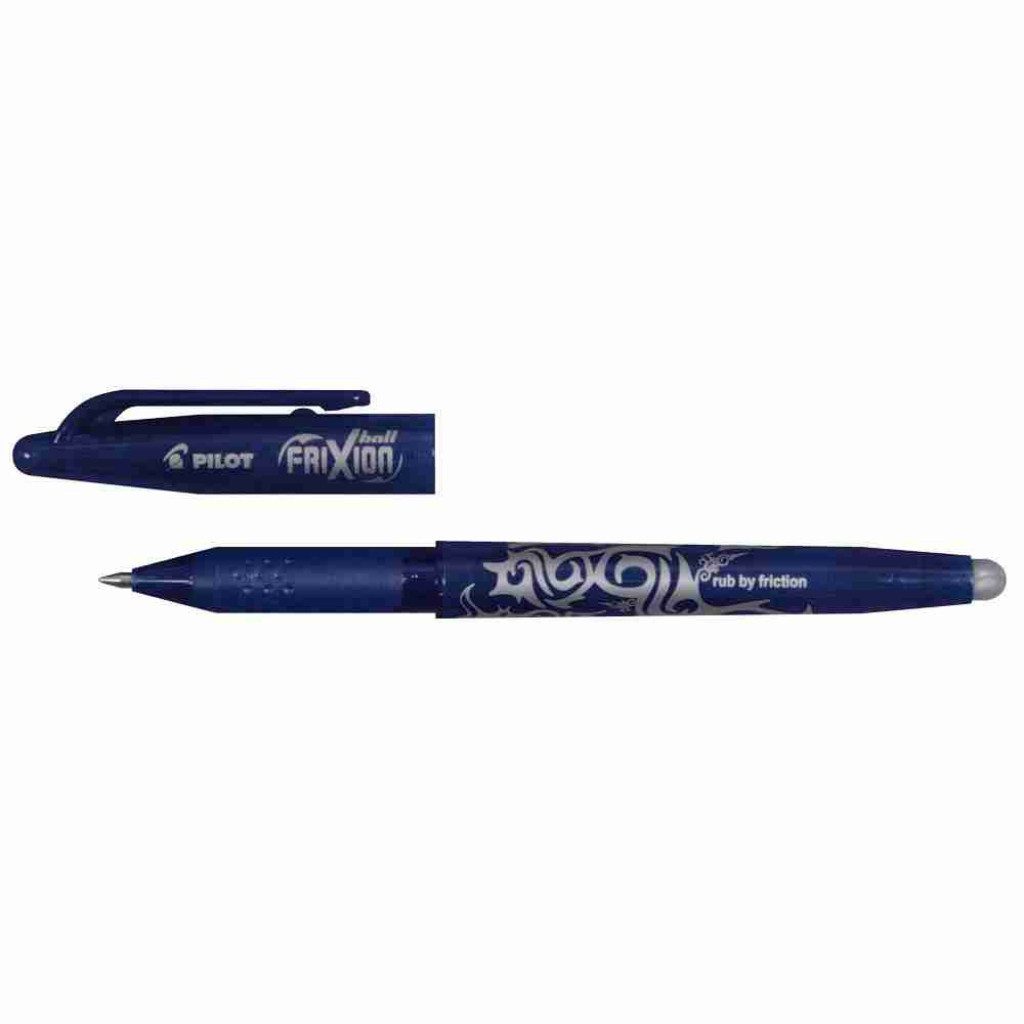 Pilot Frixion Drehkugelschreiber PILOT FRIXION ball Tintenroller 0,35 mm Strichstärke 0,7 mm, (Packung, PILOT FRIXION ball Tintenroller), Besonderheiten: Radierbar mit der Gummispitze am Schaftende