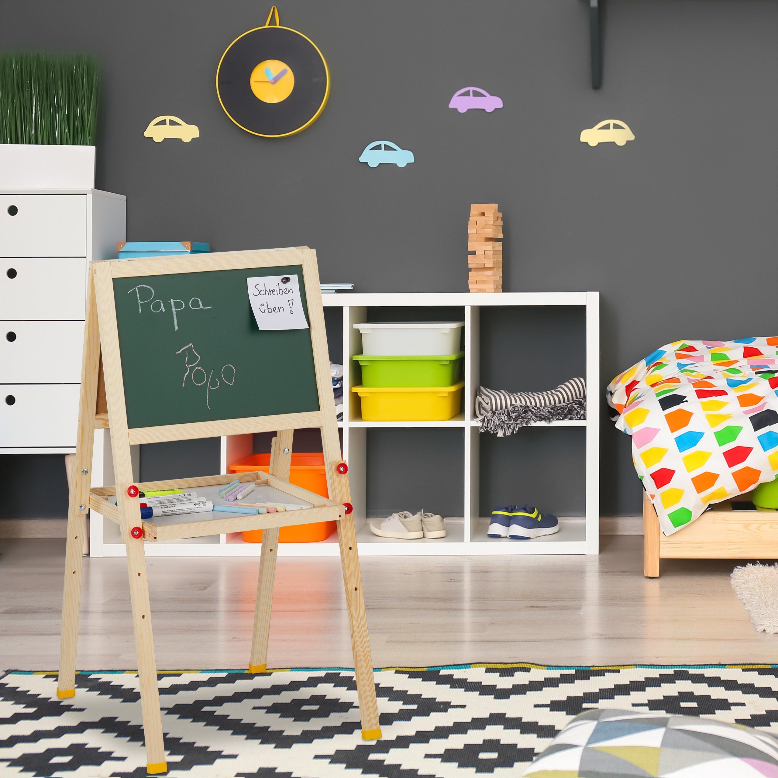 relaxdays Standtafel Kinder mit Whiteboard