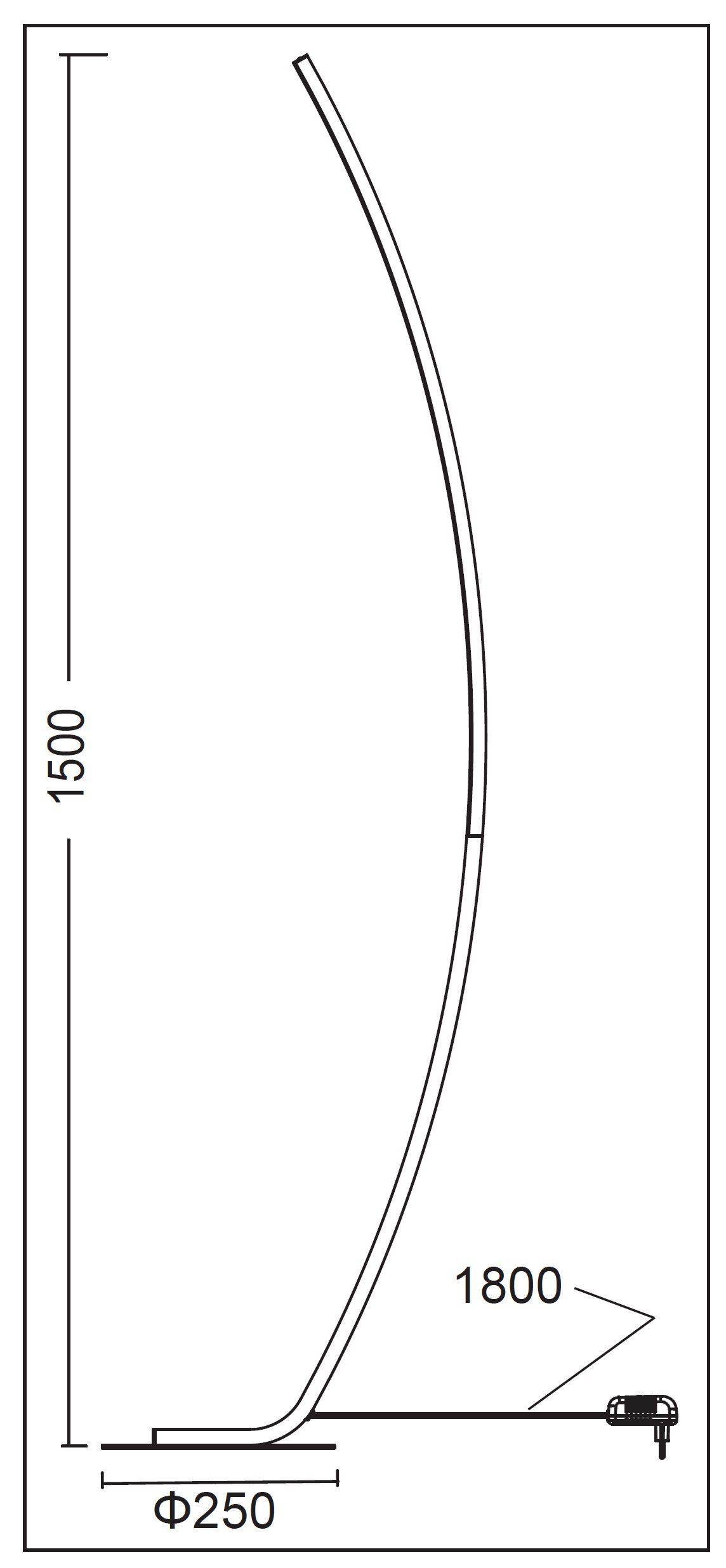 Höhe: warmweiß 15 stufenlos Stehleuchte Lampenschirm Stehlampe, 1525 LED *ARC* – 3000K Modul dimmbar Serie – Edelstahl-Optikt mit 1300 LED weißes Wohnzimmer satiniertes TRANGO in Leuchte Standlampe, Watt Lumen 150cm