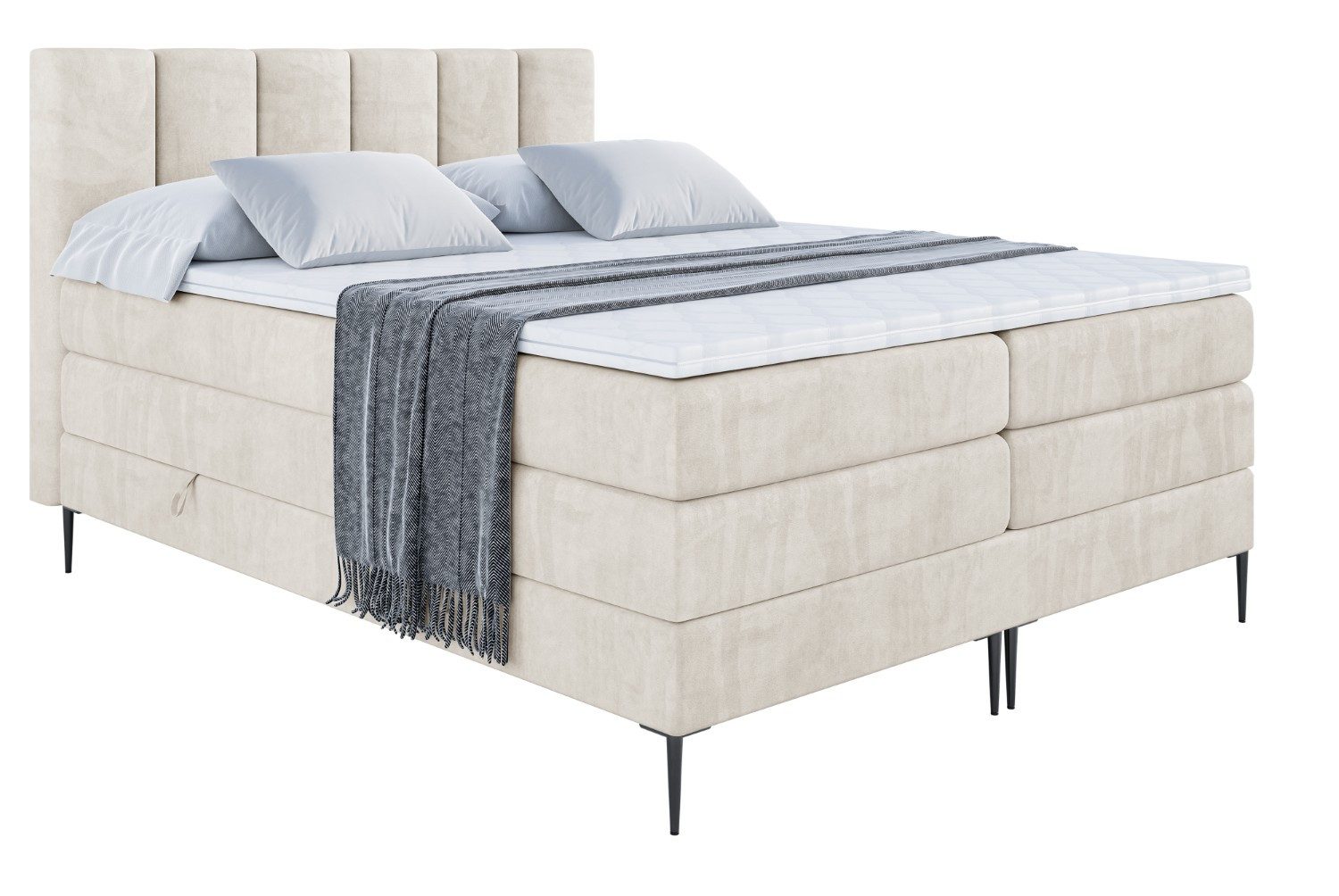 ALTDECOR Boxspringbett BOXI1-F KING (Multipocket-Matratze H4, günstig online kaufen