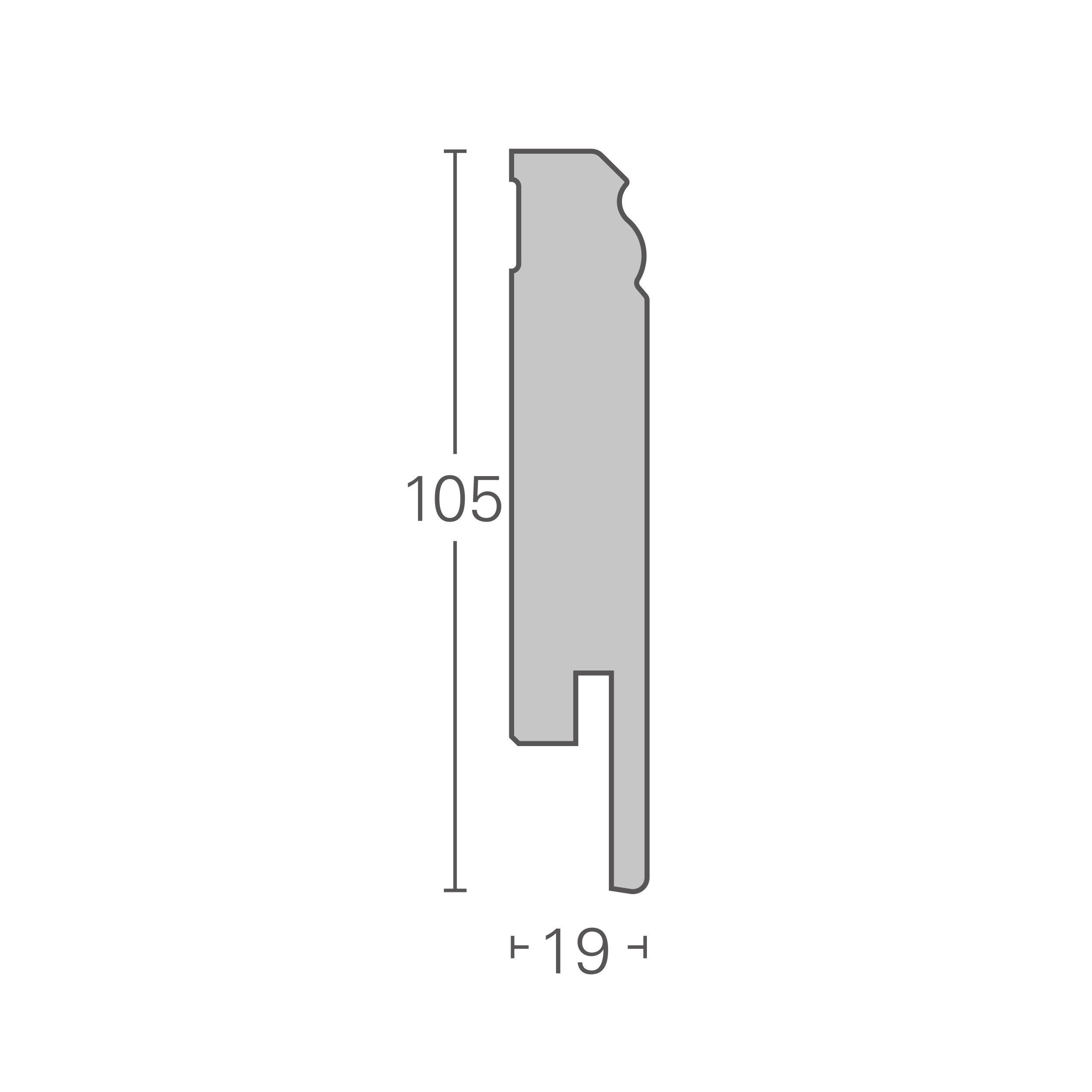 PARADOR Sockelleiste HL 3 Uni weiß D002, L: 220 cm, H: 10.5 cm, Made in Germany, 1-St., Nachhaltig, Vollummantelt im Kantenbereich, Verwindungsfrei, Mit MDF-Kern