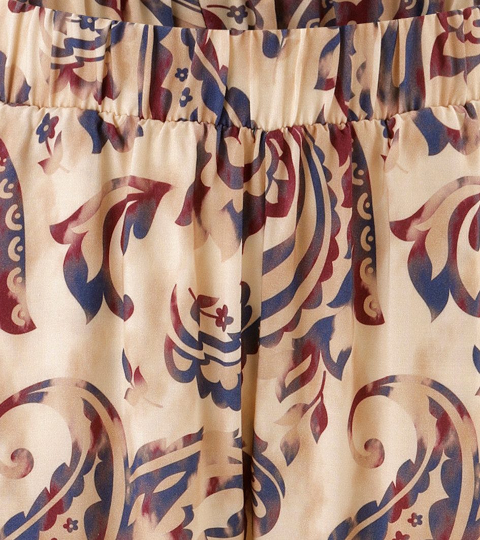 Aniston CASUAL Schlupfhose mit trendigem Paisley-Druck und Bordüre am Saum