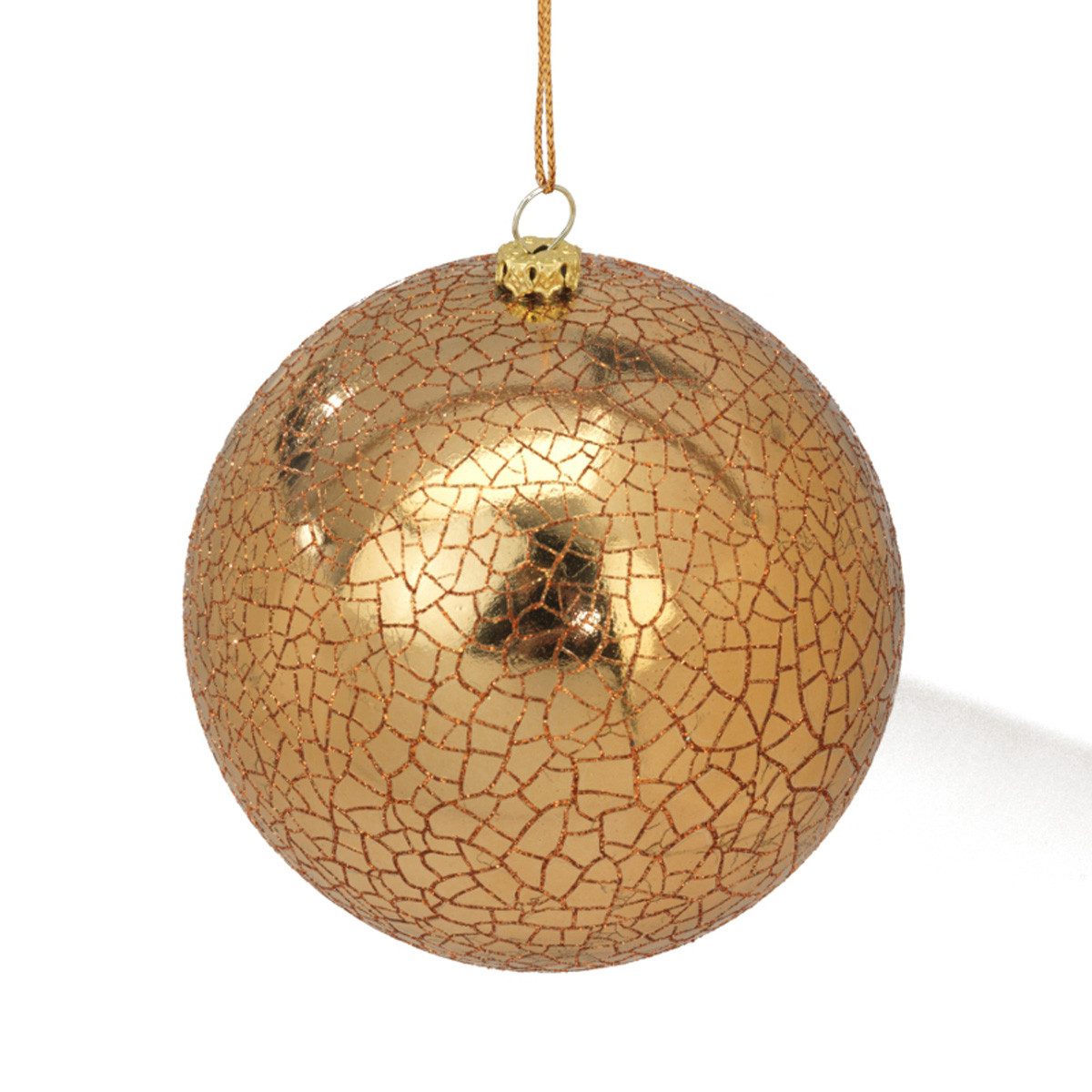 abama Display GmbH Weihnachtsbaumkugel Weihnachtskugeln Krakelee 10cm GOLD