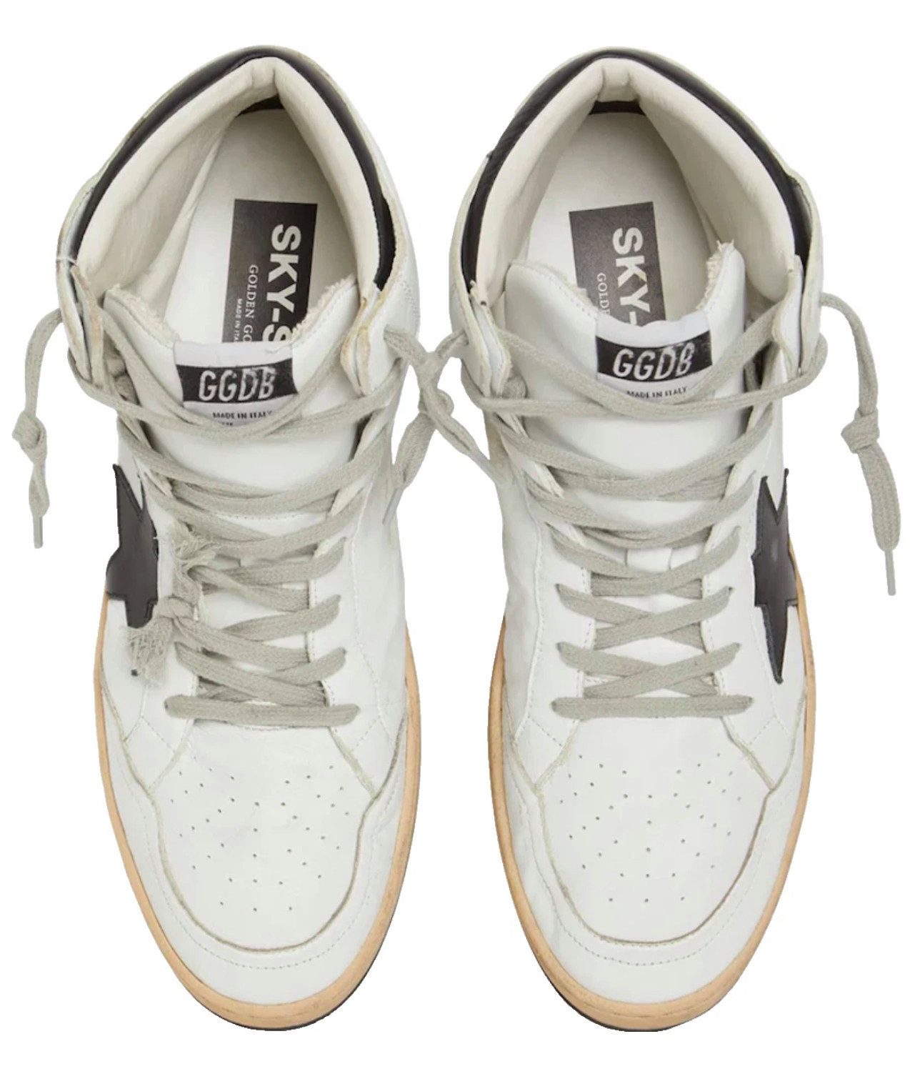 GOLDEN GOOSE Herren Sky-Star High-Top Leder, Distressed Look, Made in Italy günstig online kaufen