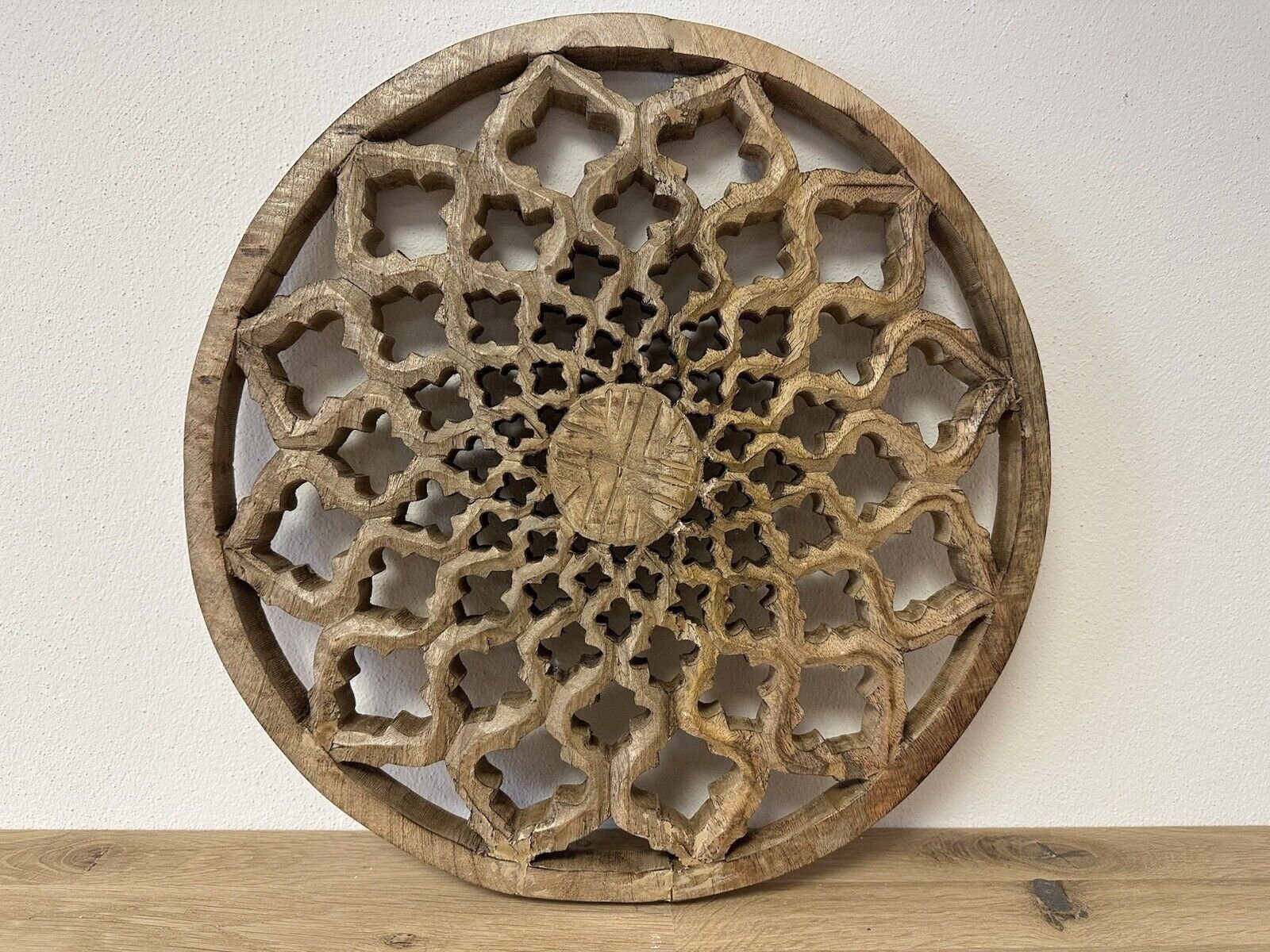 Bali-Homedecor Wanddekoobjekt Massivholz Wanddeko Rund 40cm günstig online kaufen