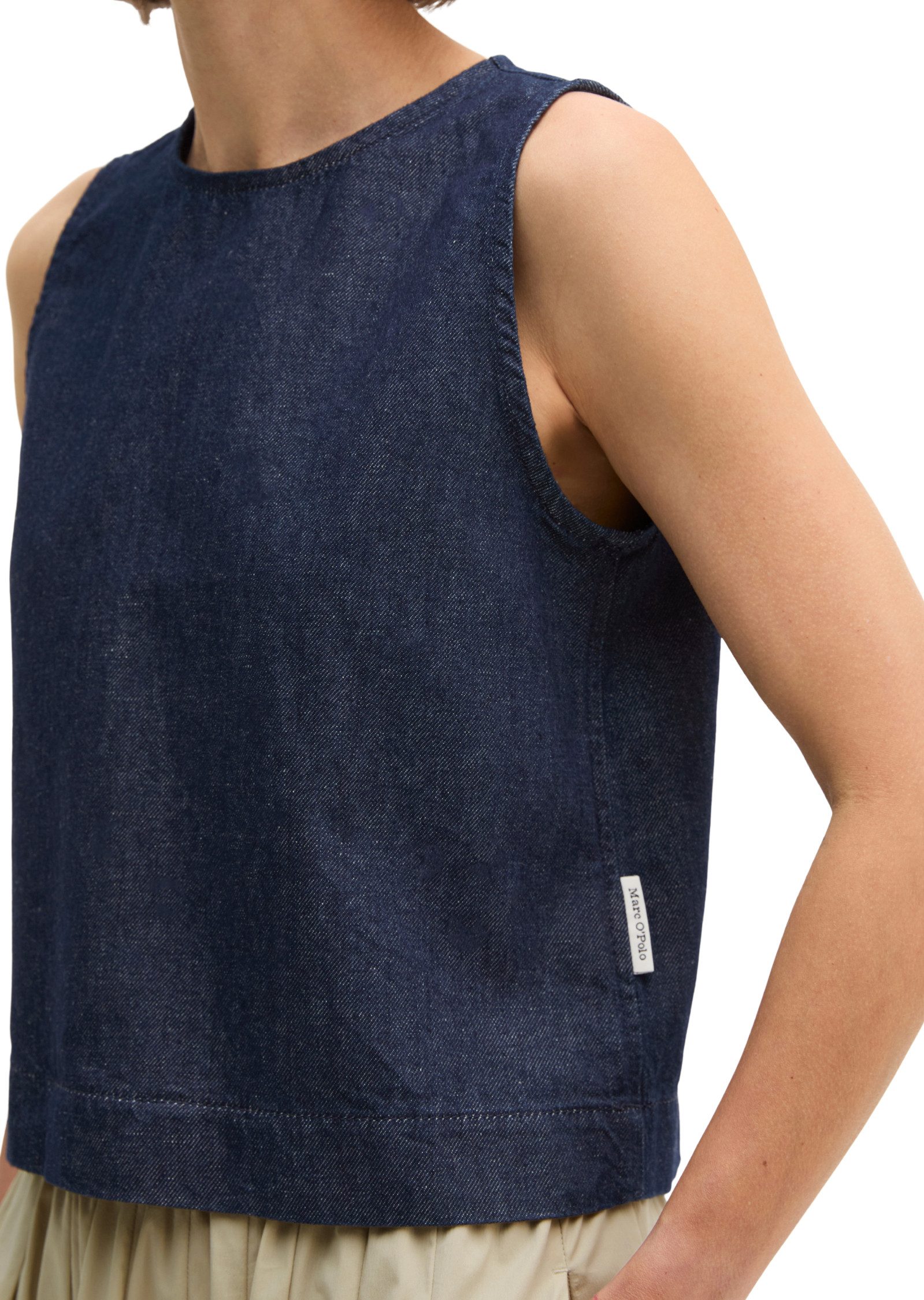 Marc O'Polo Jeansbluse aus Organic-Cotton-Leinen-Mix – Bild 4 von 5