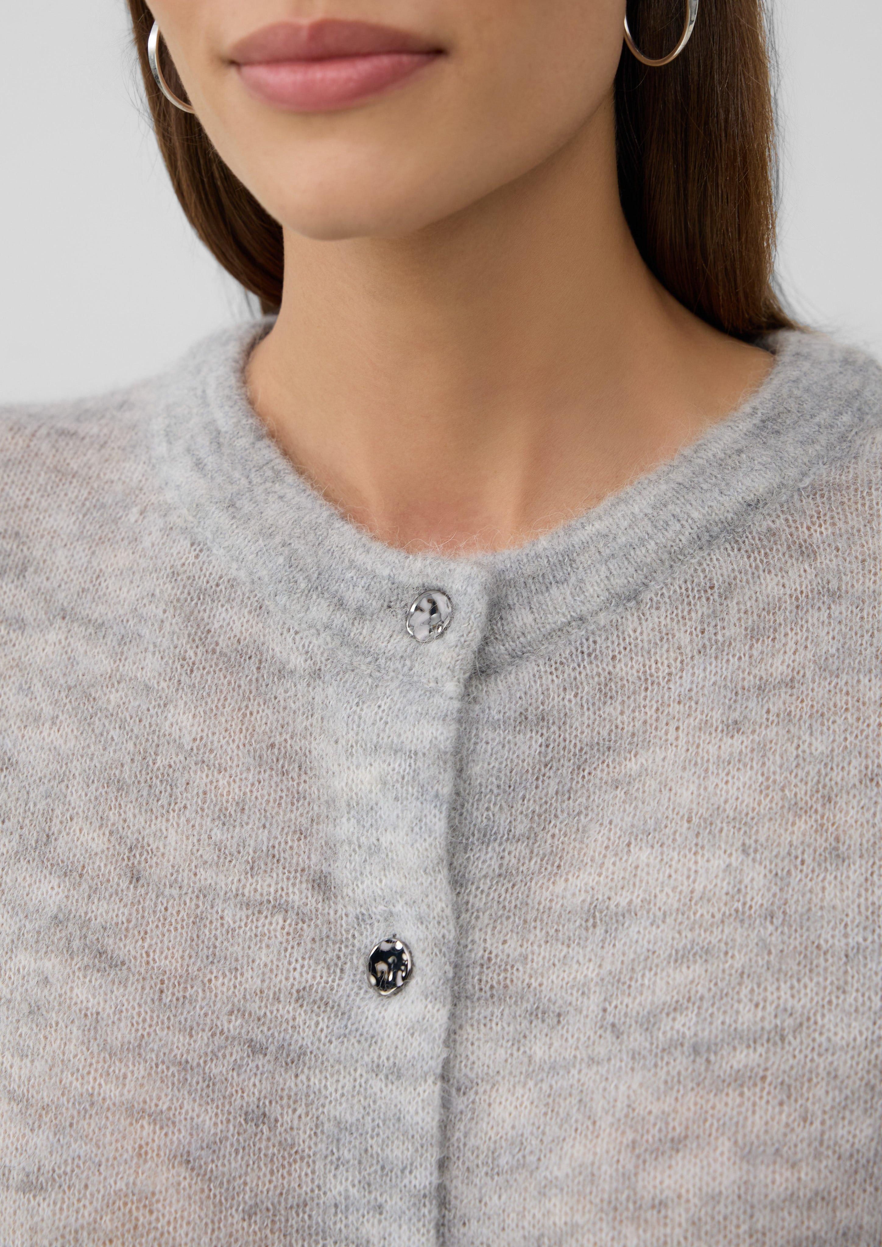 s.Oliver BLACK LABEL Strickjacke Wollmix-Cardigan mit günstig online kaufen