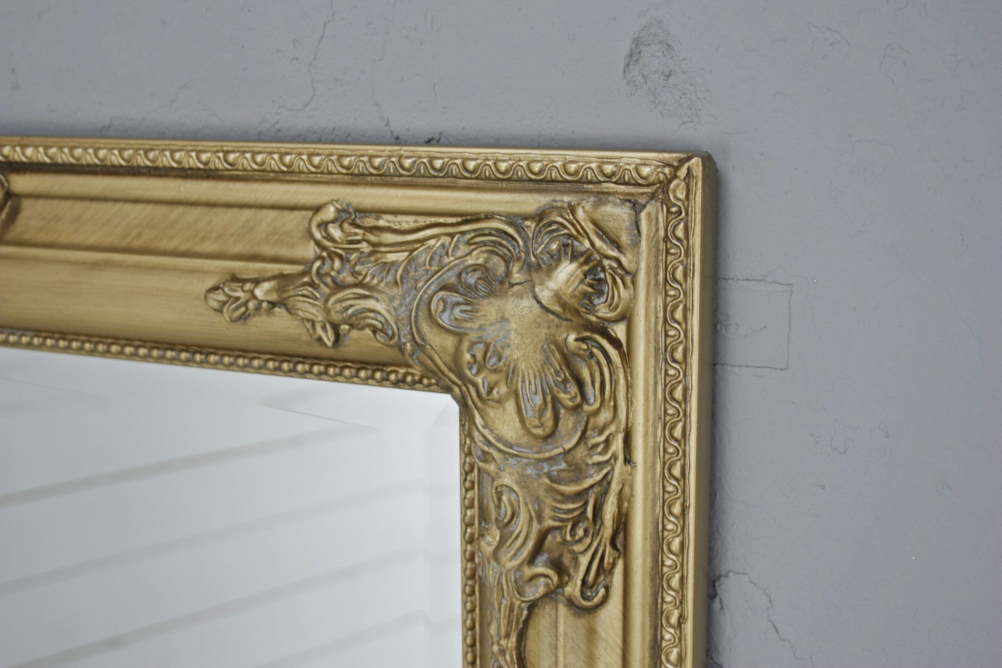 gold verziert 150x60x7 cm Stil Wandspiegel elbmöbel gold barock Wandspiegel Spiegel: 150cm, Spiegel Barock