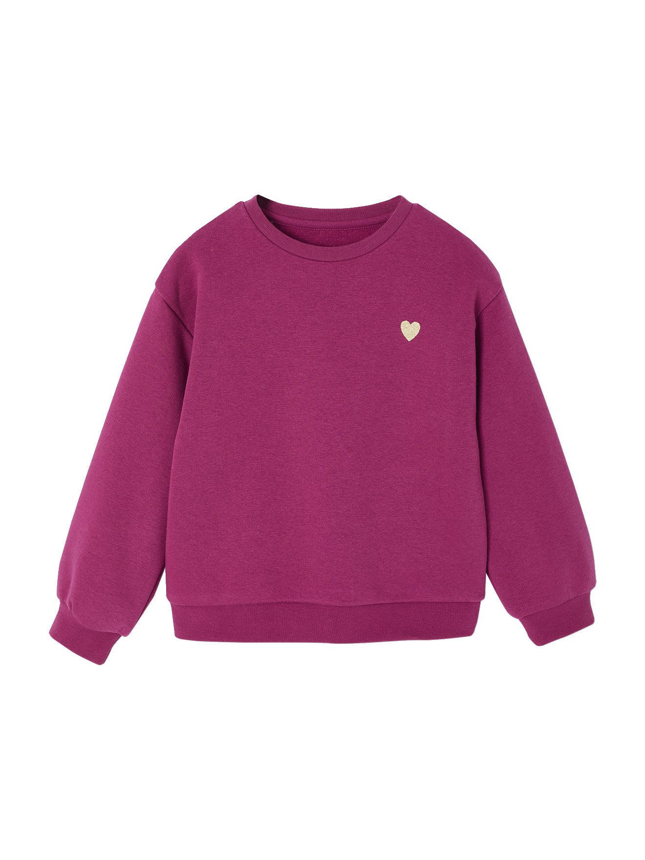 vertbaudet Sweatjacke Mädchen Sweatshirt mit Print Basics