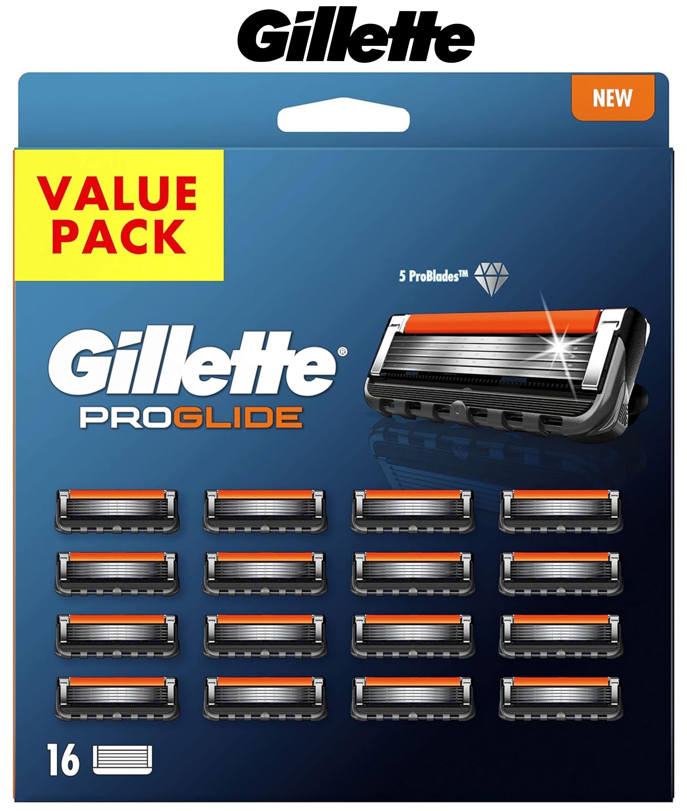 Rasierklingen ProGlide 16er Pack für Nassrasierer Herren mit 5-fach Klinge