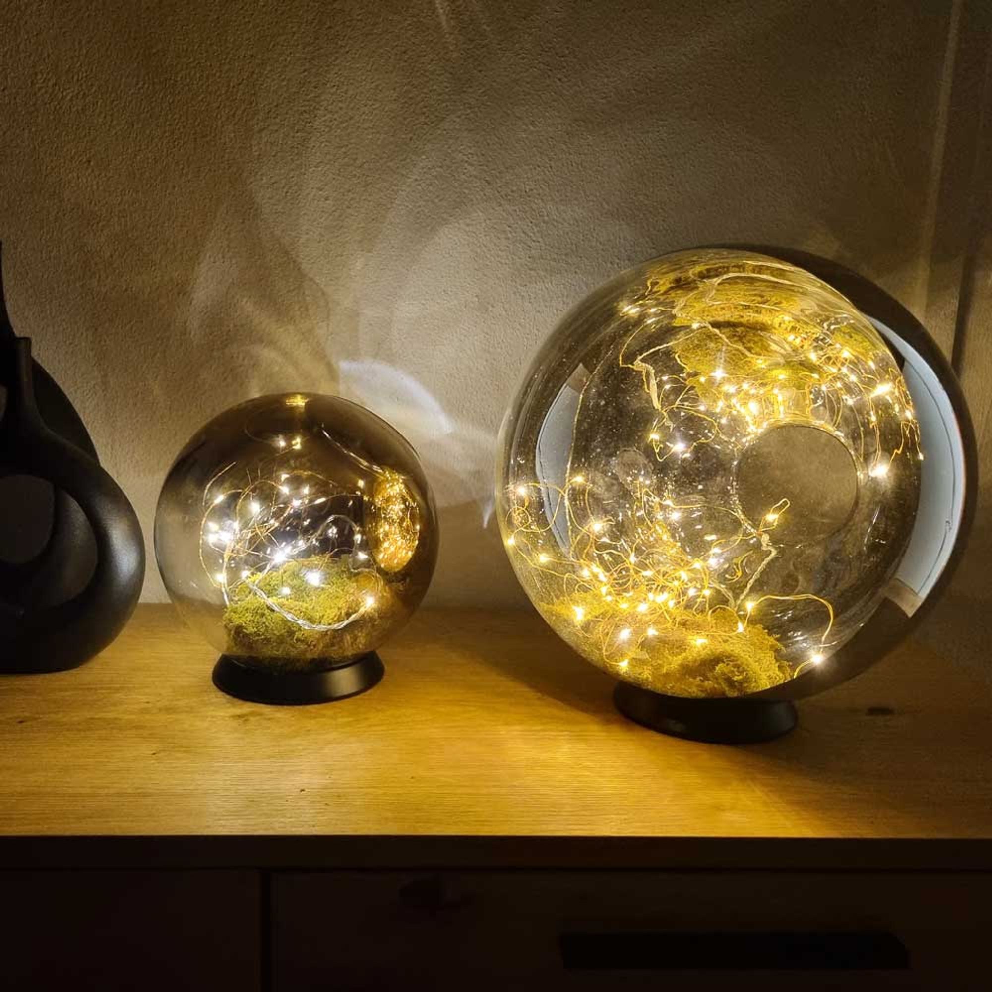 s.luce Tischleuchte Orb LED-Dekolampe Braun, Warmweiß