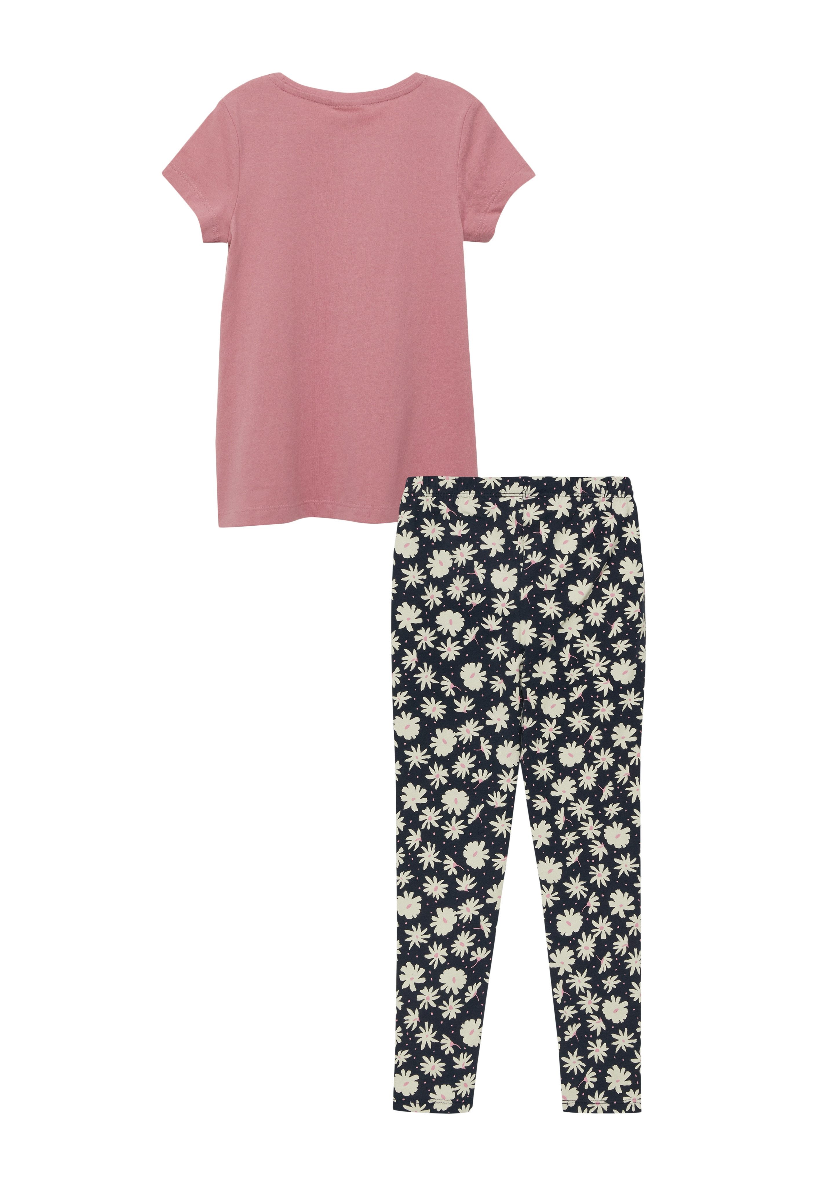 s.Oliver Junior Shirt & Leggings (2-tlg) 2er Set, gemusterte Leggings und Sommershirt, für Girls – Bild 2 von 2