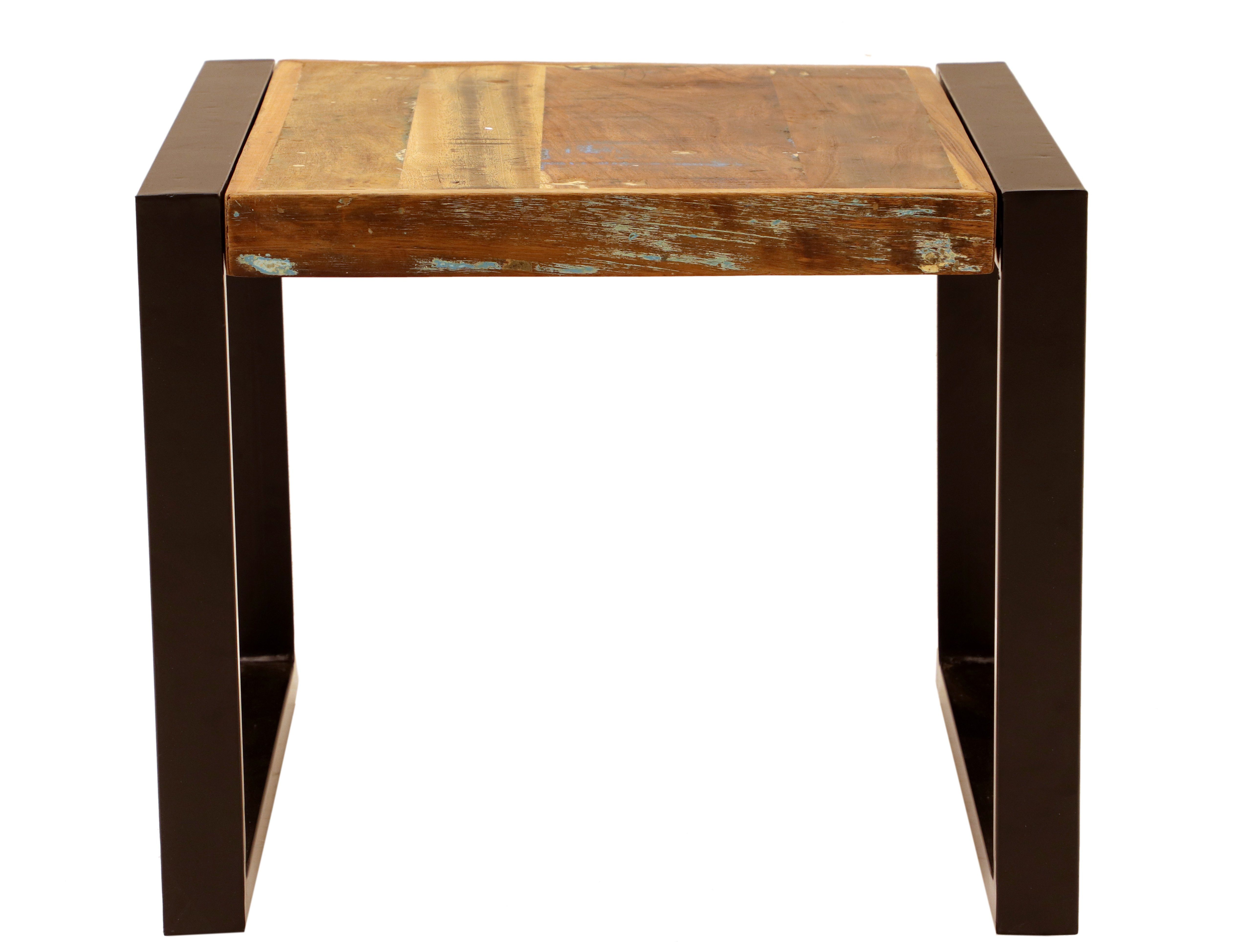 Indischesmoebelhausde Couchtisch Couchtisch Retro 60x45x60 aus recyceltem Mangoholz