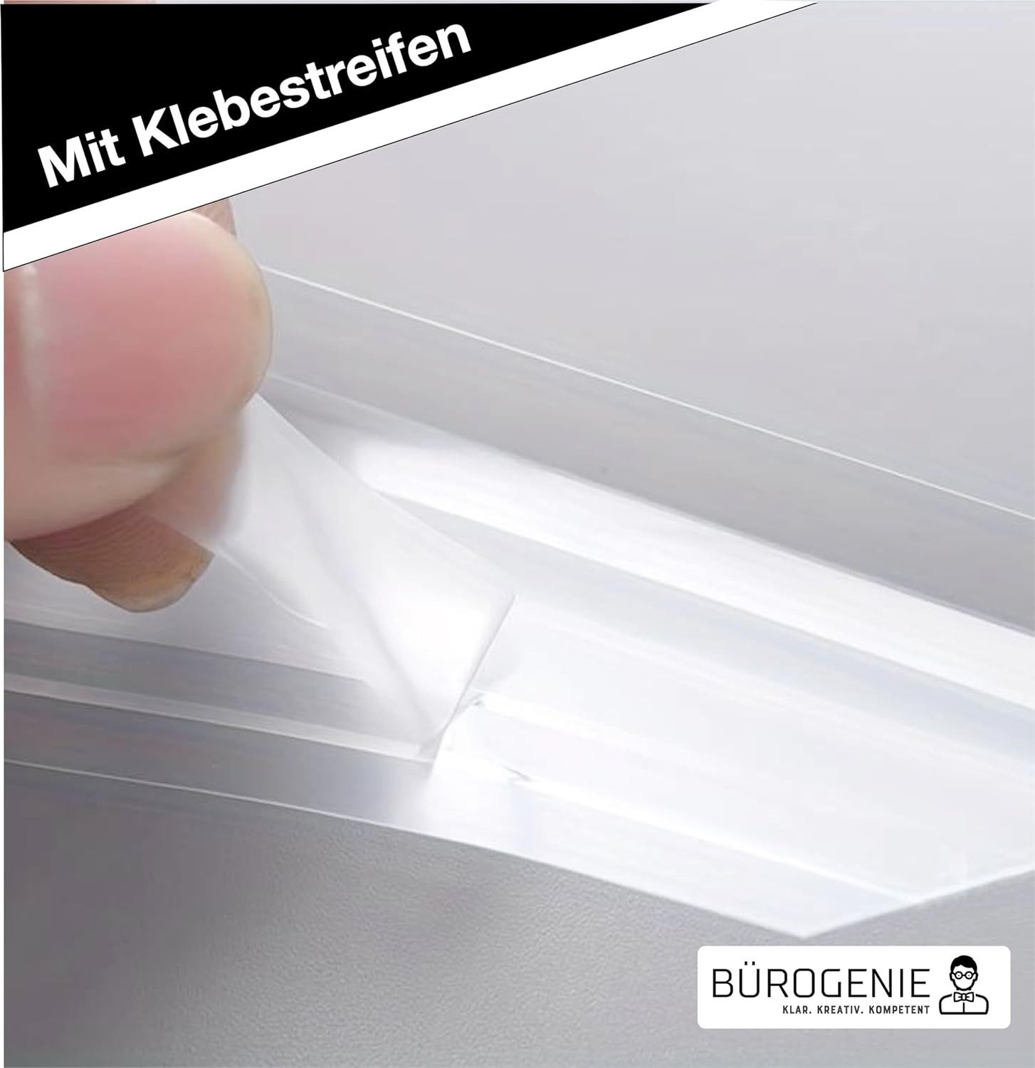 Bürogenie Schulheft 20x Buchumschlag transparent Umschlag & Hefthülle Buchschoner A4