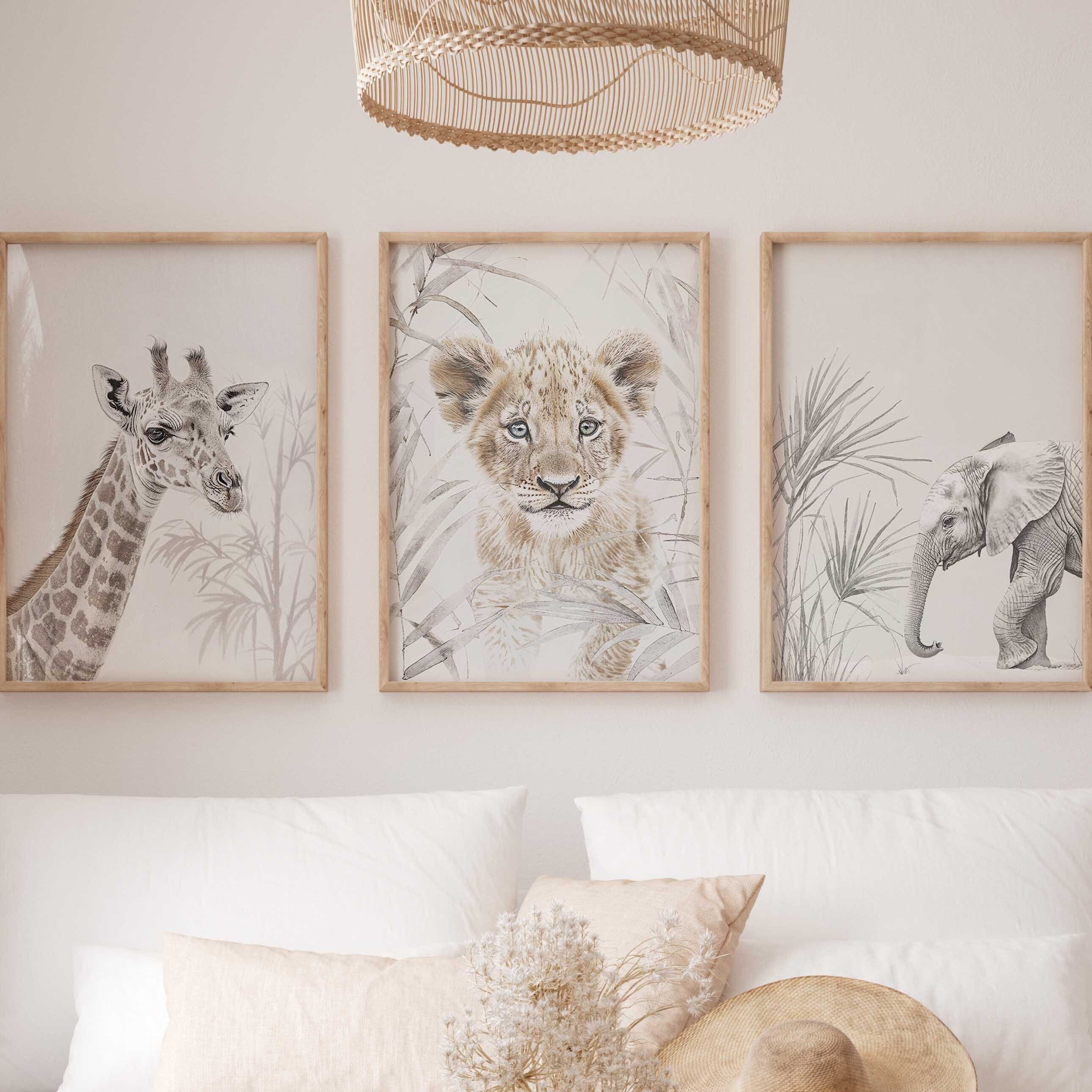 WANDKIND Poster Safari Light Abenteuer 3er Poster Set P818, Kinder Poster