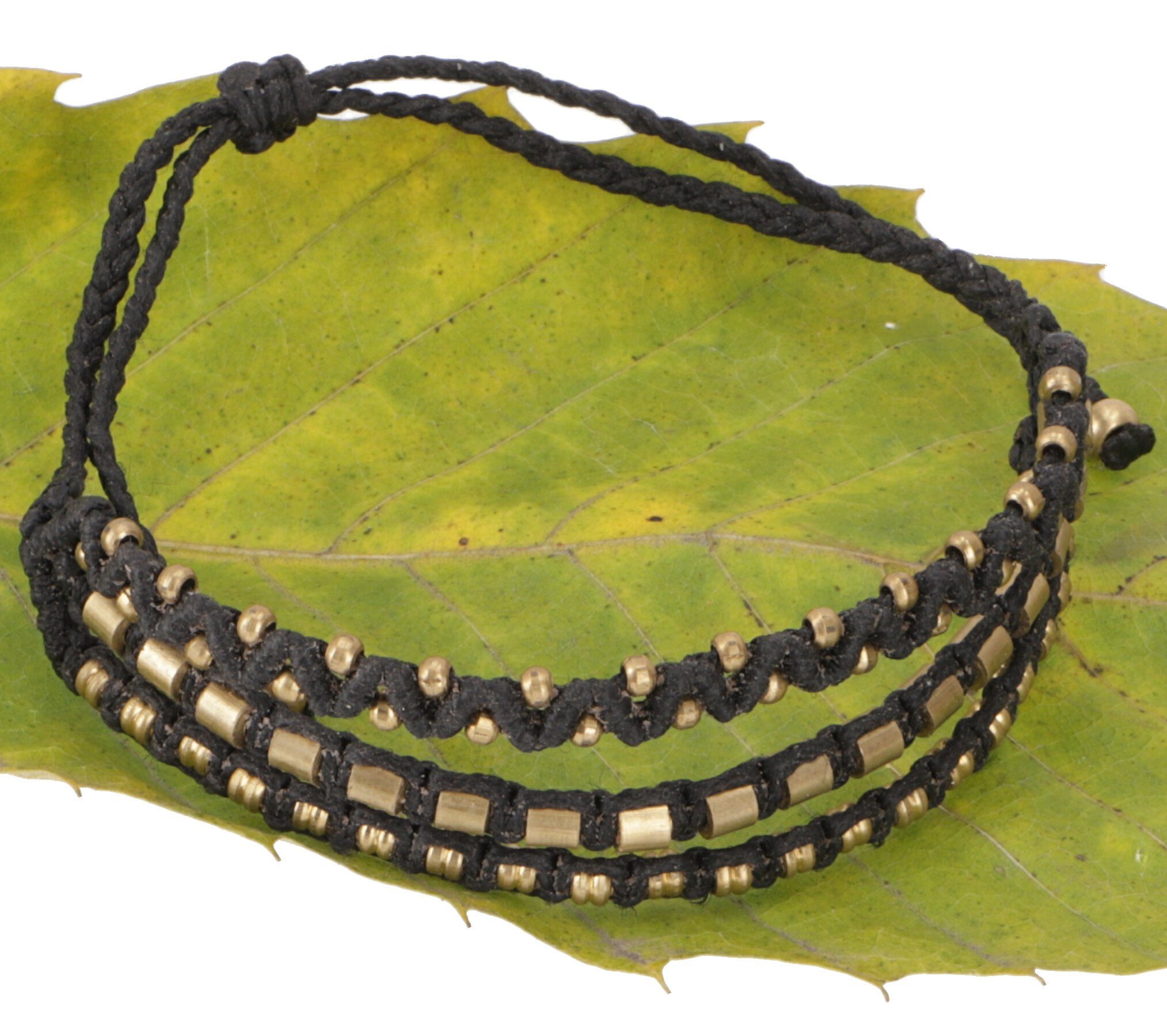 Guru-Shop Armreif Perlenarmband, Makramee Armband, Herren Armband..