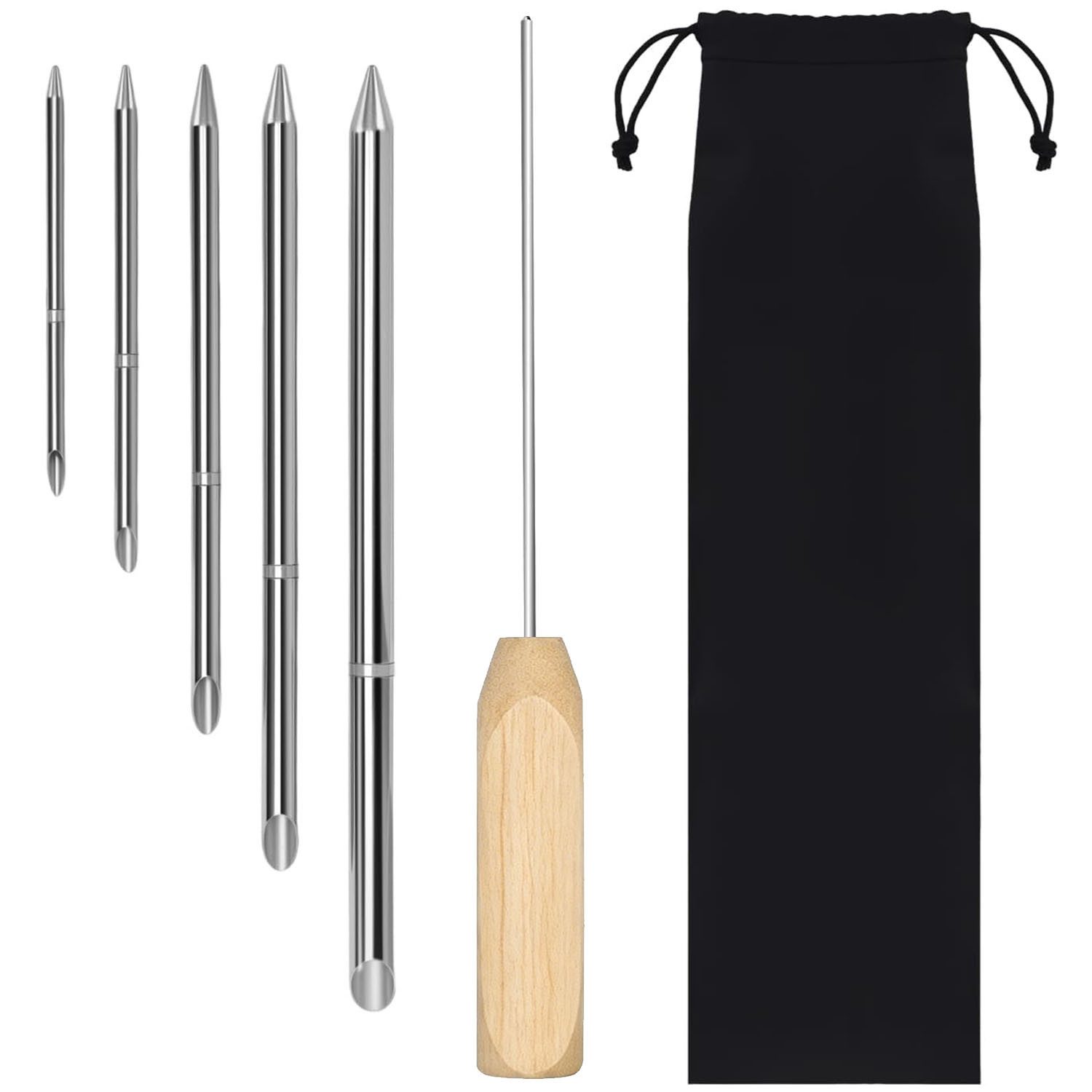 JOYOLEDER Werkzeugeinsatz Seil-Spleißwerkzeug-Set,7-Teilig,Mit Aufbewahrungsbeutel, (Enthalten 1/2" 1/4" 5/16" 3/8" 7/16" Zum Verbinden, Seilspleiß-Set Wird Zur Seilreparatur Verwendet)