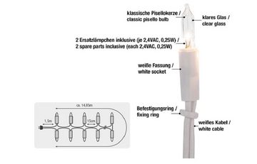 Hellum LED-Lichterkette H100KW Minikette 100 BS klar/weiß innen